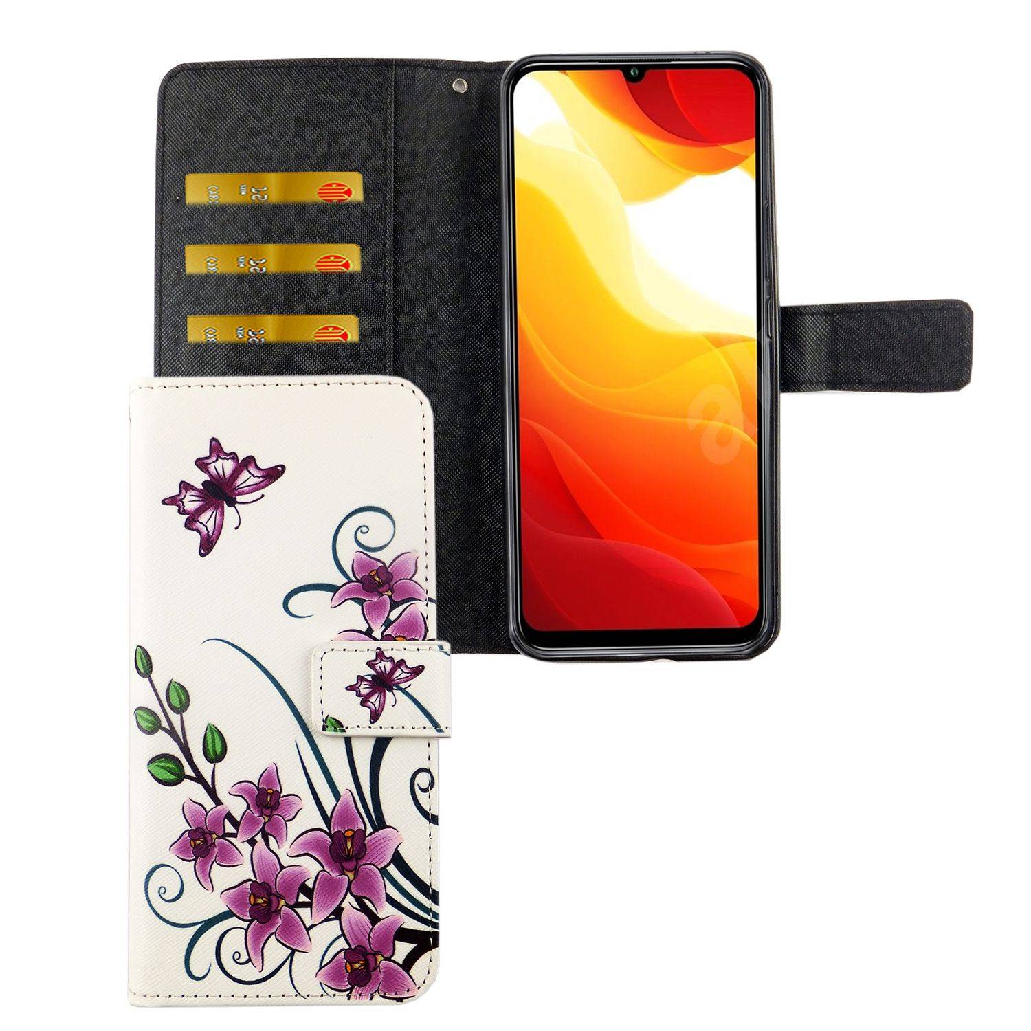Xiaomi Mi 10 Lite 5G Handyhülle Bookcover Weiß