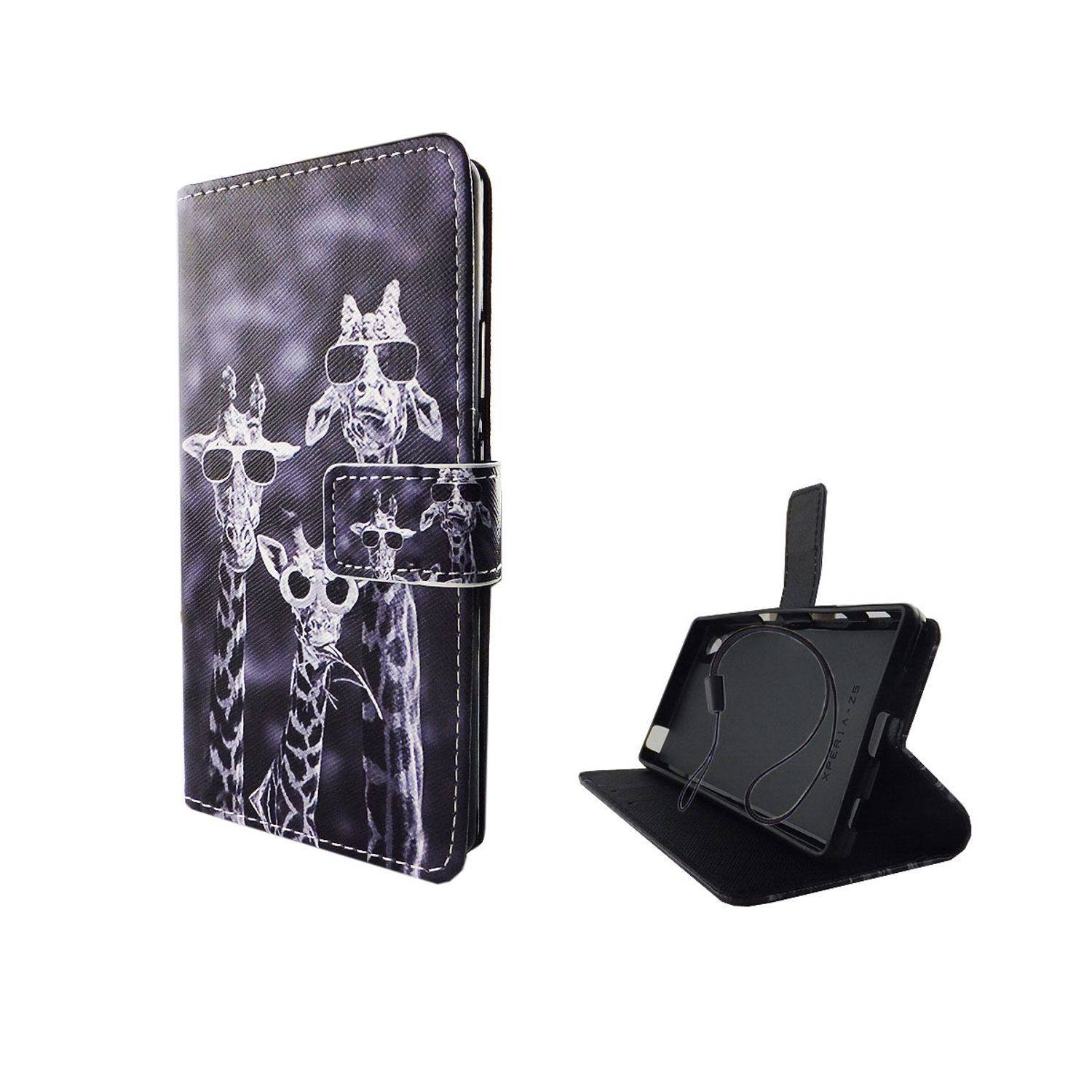 Sony Xperia Z5 Handyhülle Bookcover Grau