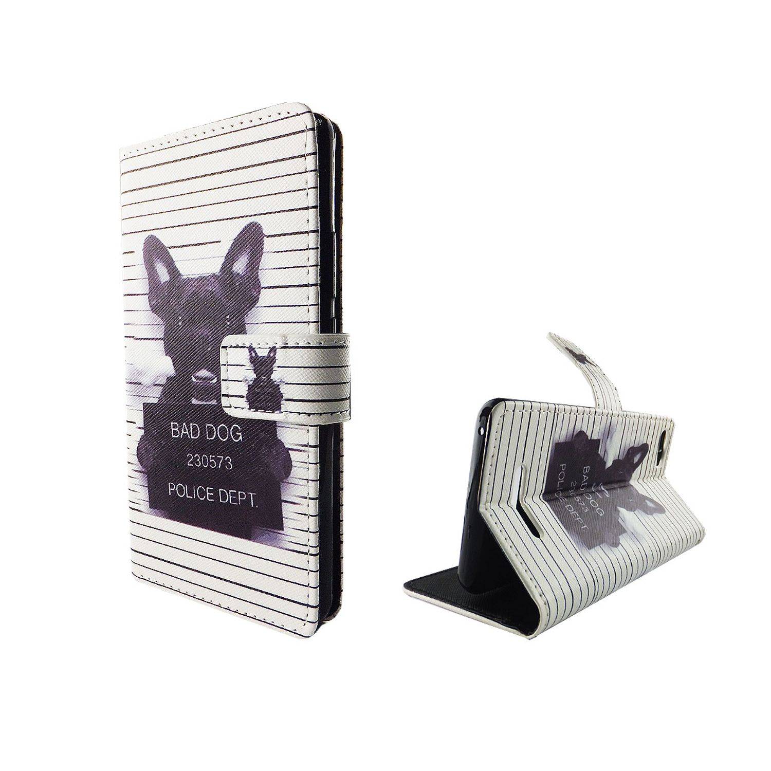 Wiko Lenny 2 Handyhülle Bookcover Weiß