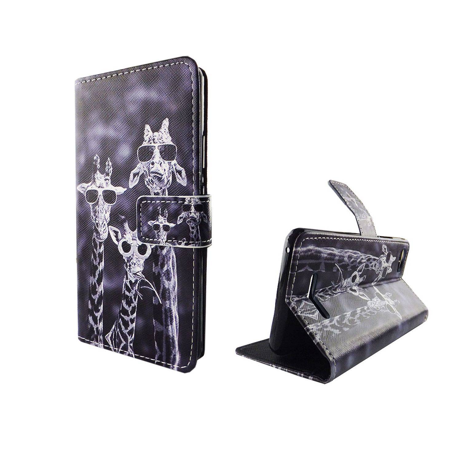 Wiko Lenny 2 Handyhülle Bookcover Grau