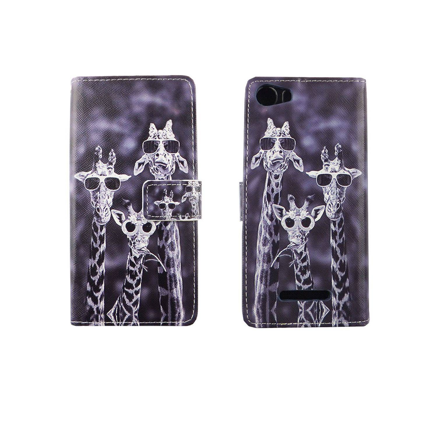 Wiko Lenny 2 Handyhülle Bookcover Grau