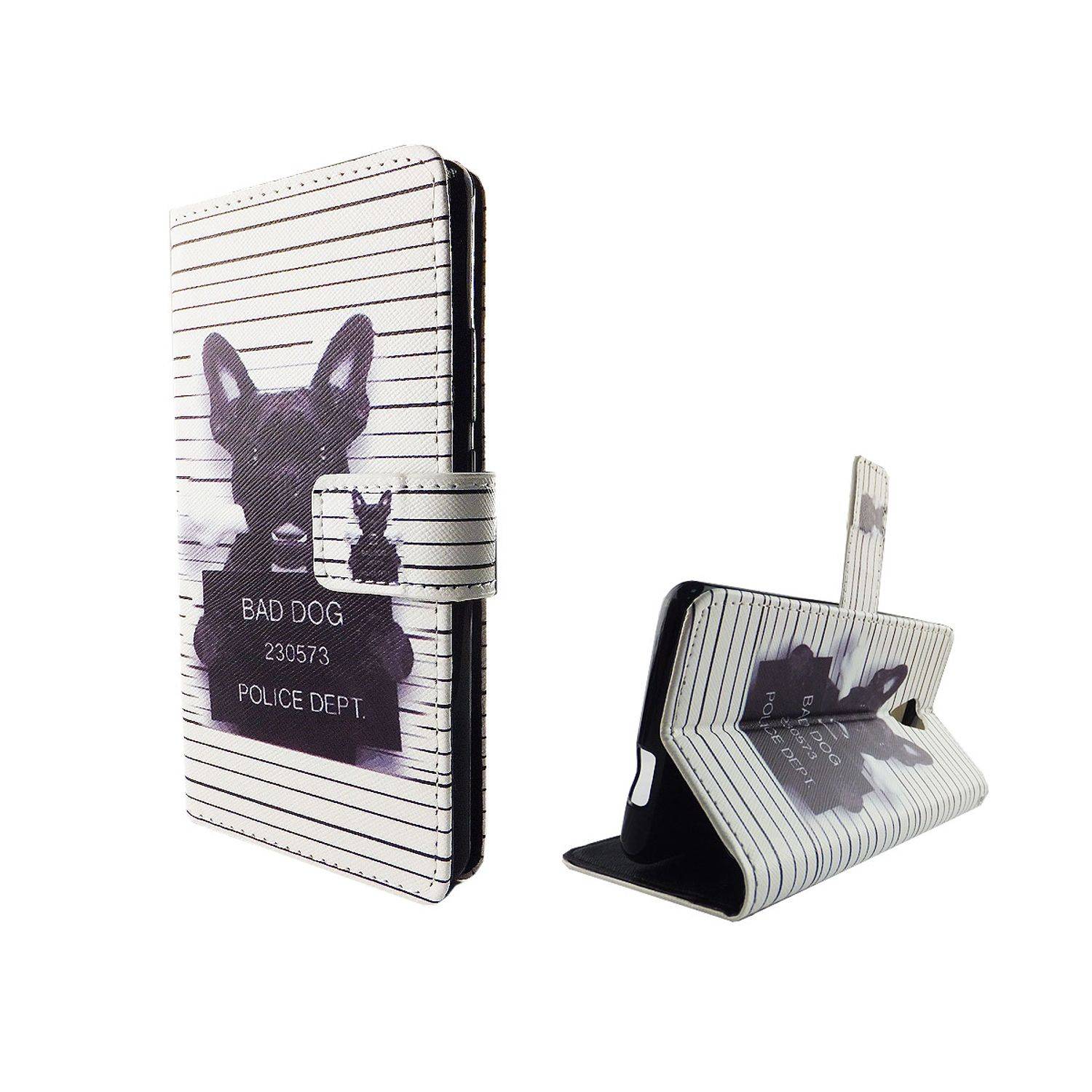 Wiko Robby Handyhülle Bookcover Weiß