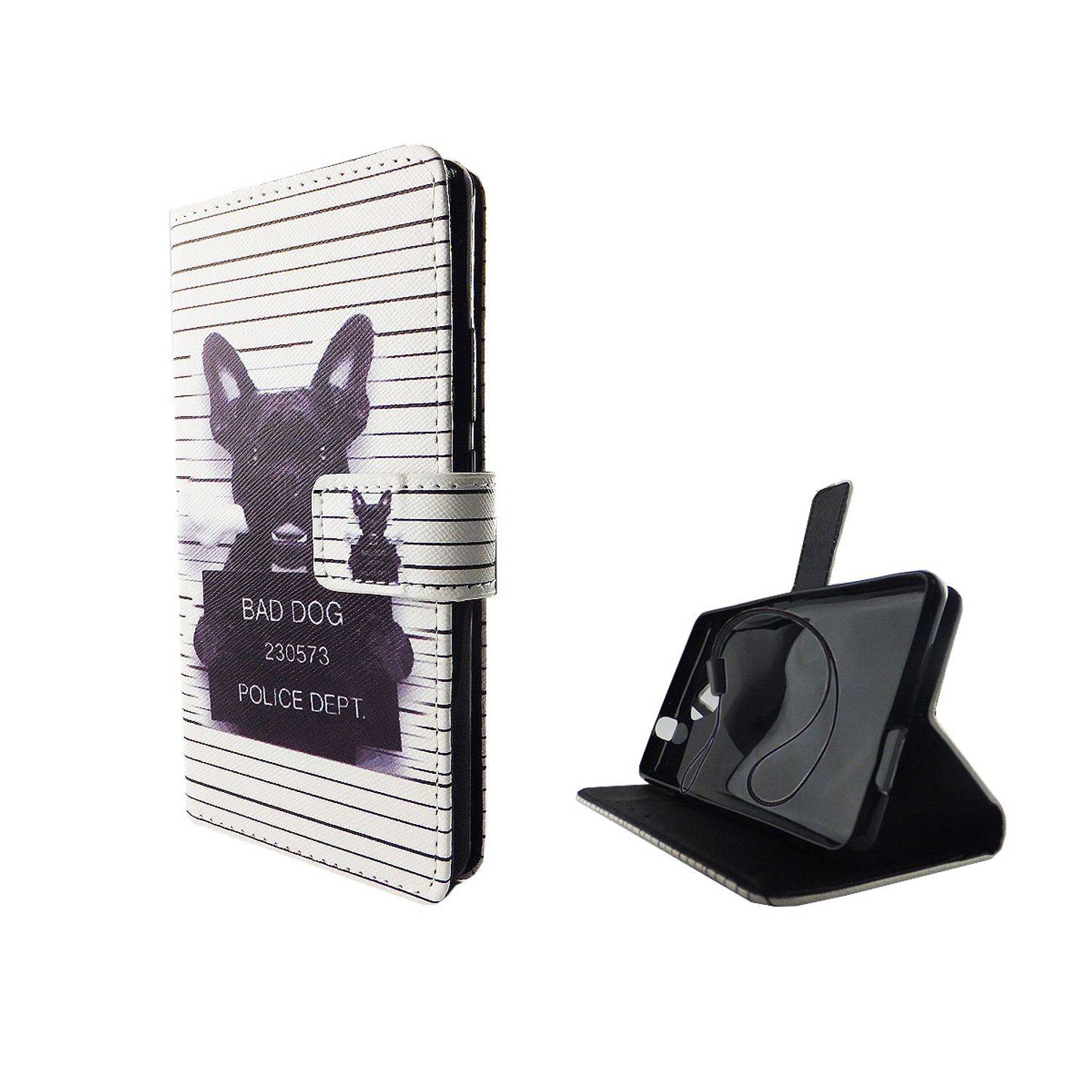 Wiko Robby Handyhülle Bookcover Weiß