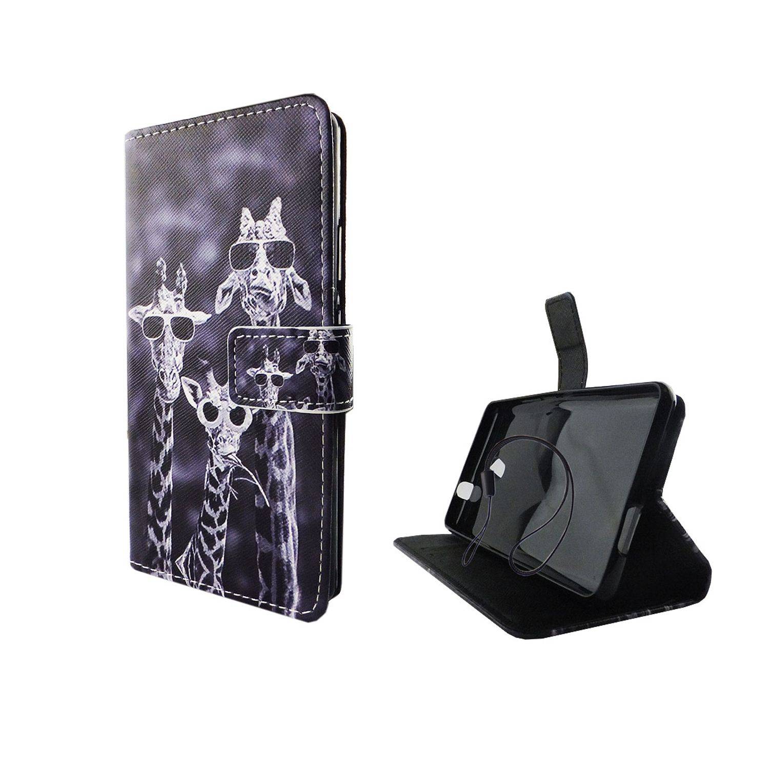 Wiko Robby Handyhülle Bookcover Grau