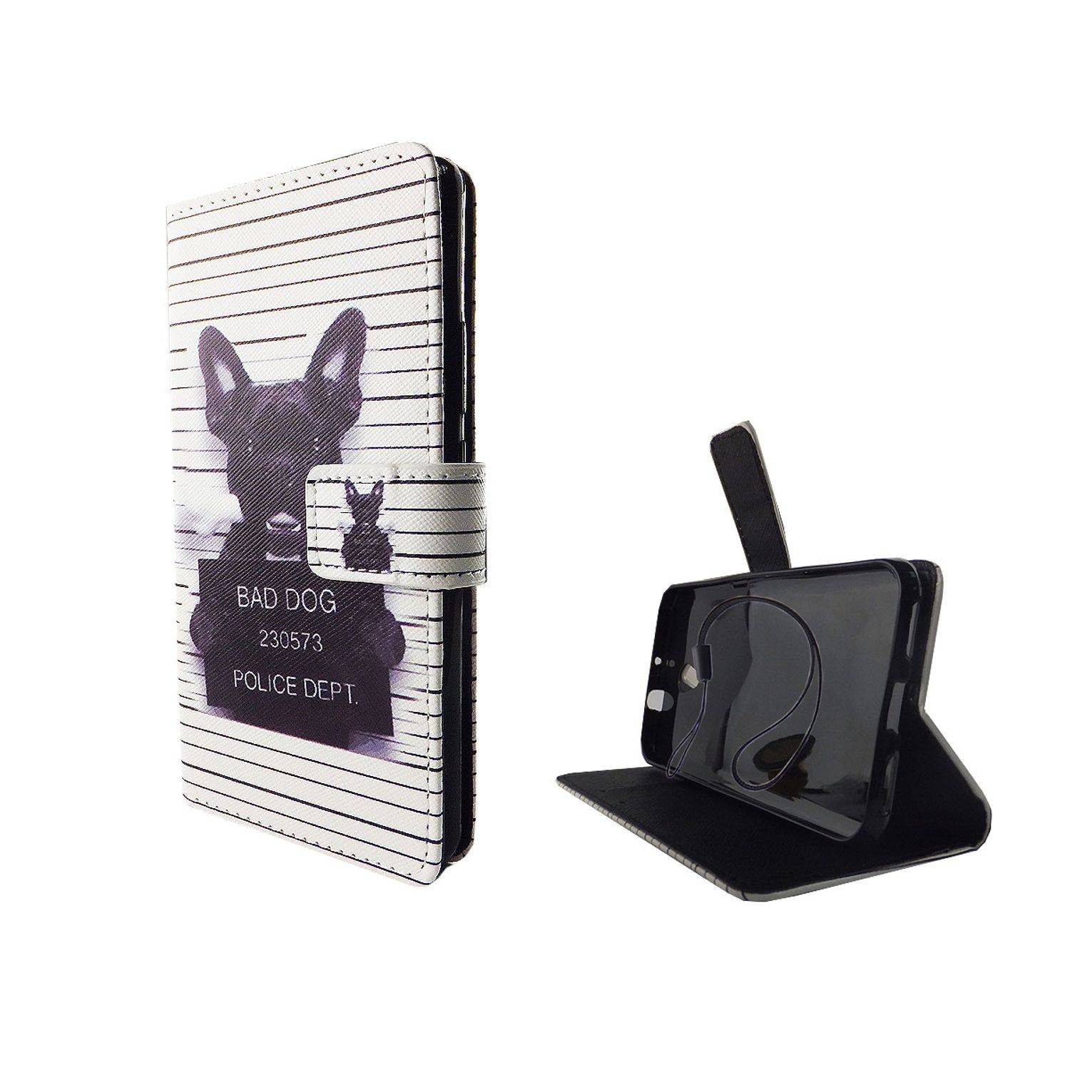 ZTE Blade V7 Handyhülle Bookcover Weiß