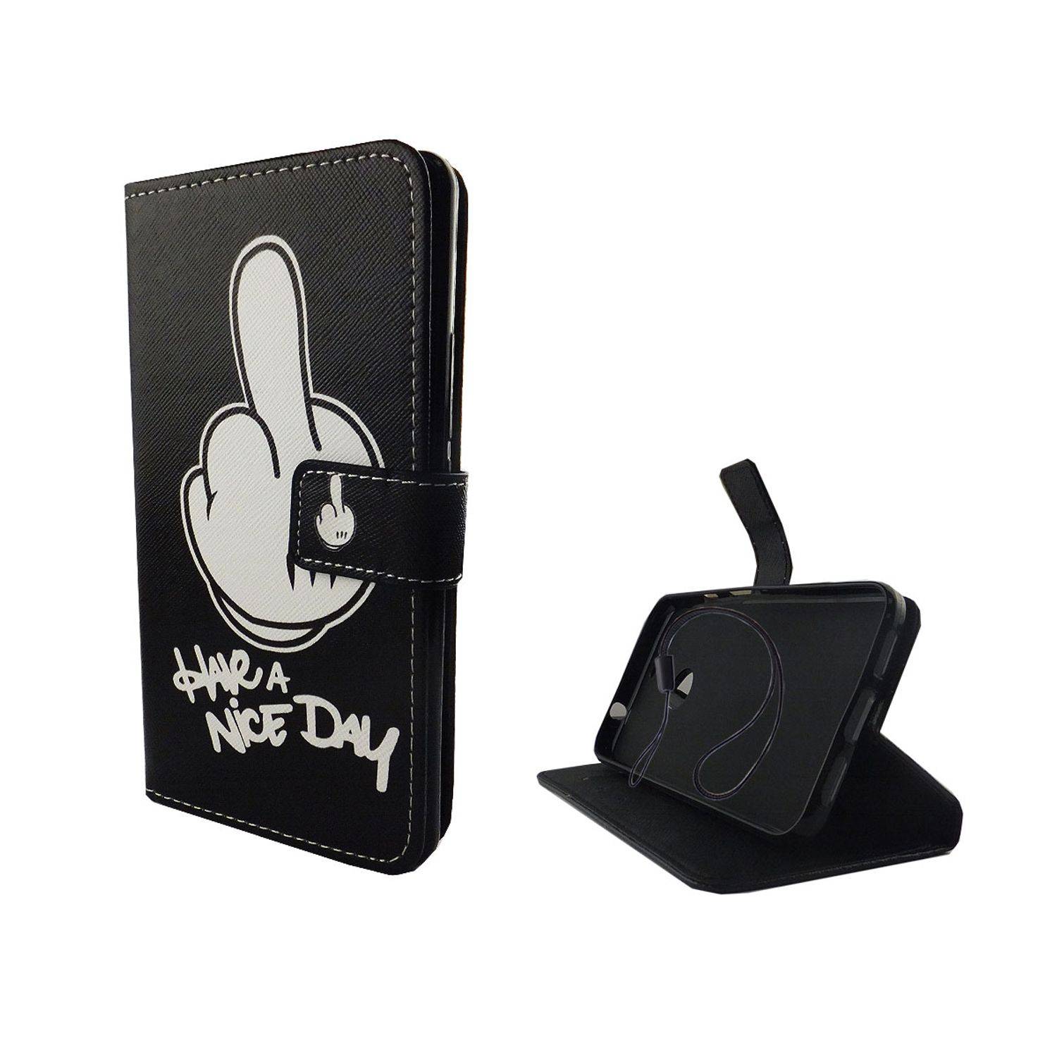 Google Pixel XL Handyhülle Bookcover Schwarz