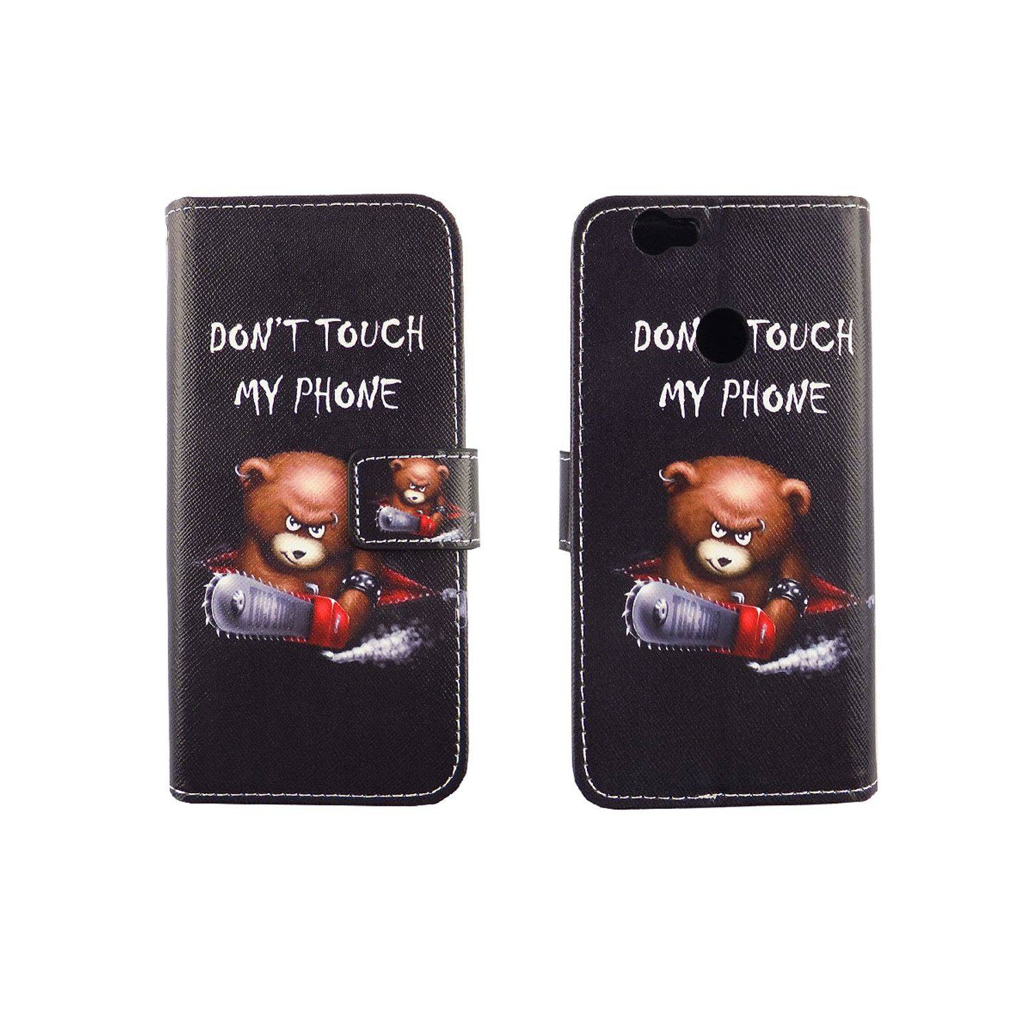 Huawei Nova Handyhülle Bookcover Schwarz