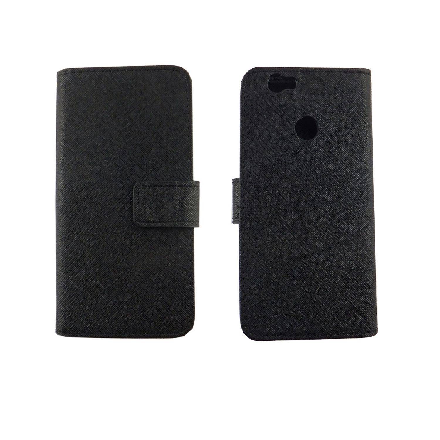 Huawei Nova Handyhülle Bookcover Schwarz
