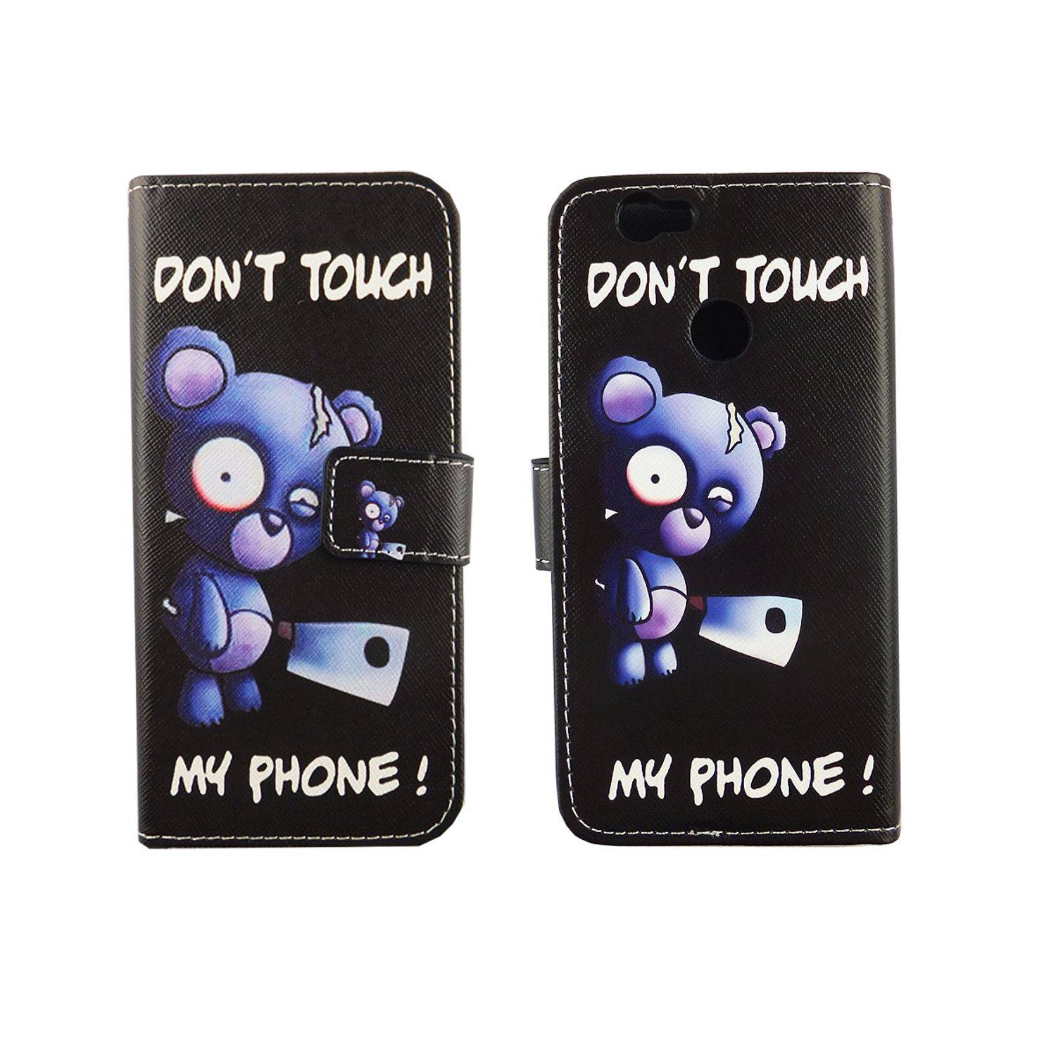 Huawei Nova Handyhülle Bookcover Schwarz
