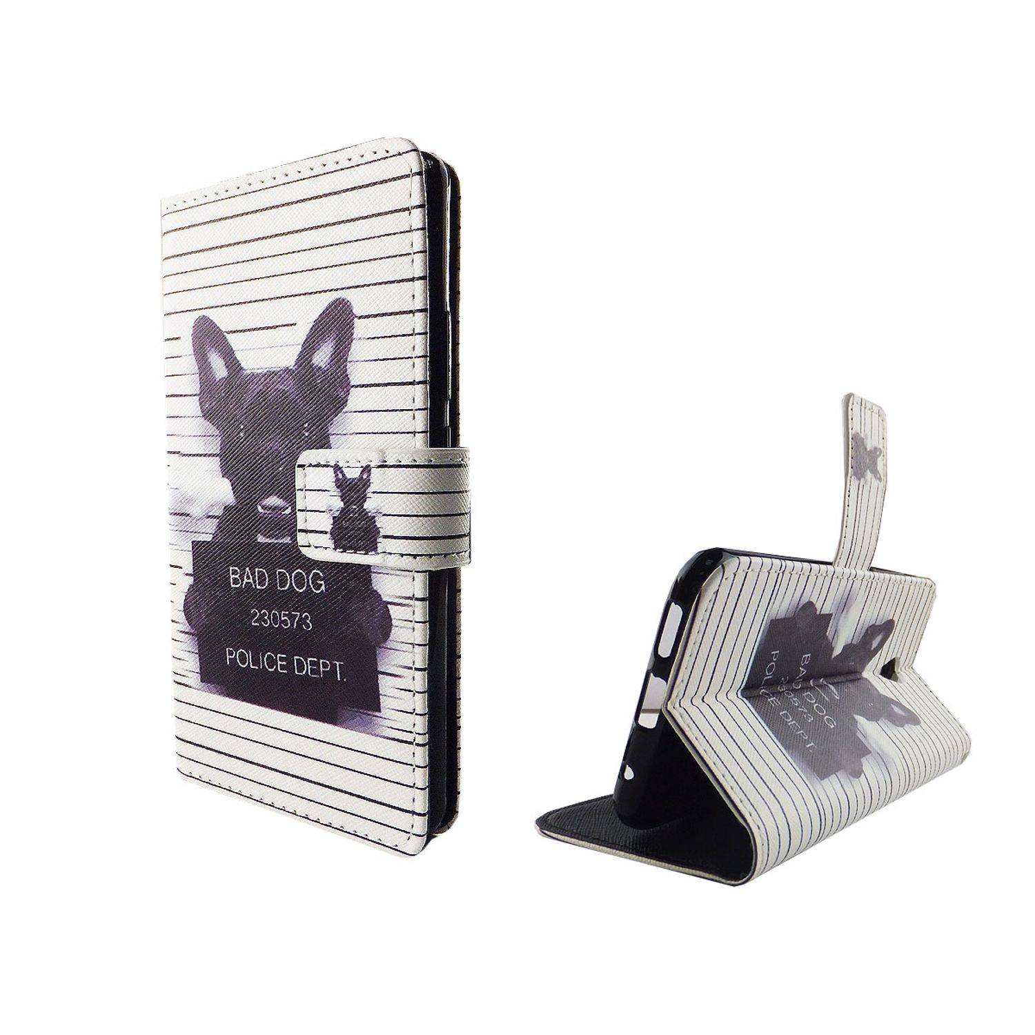 Vodafone Smart Prime 7 Handyhülle Bookcover Weiß