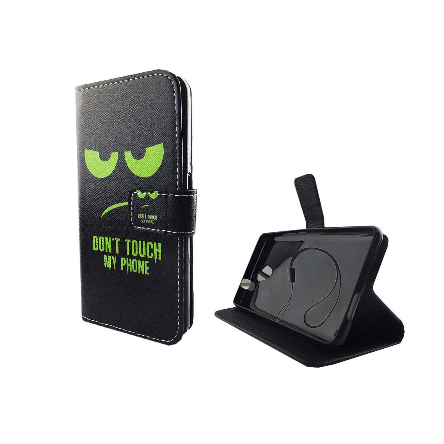 Wiko Robby Handyhülle Bookcover Grün