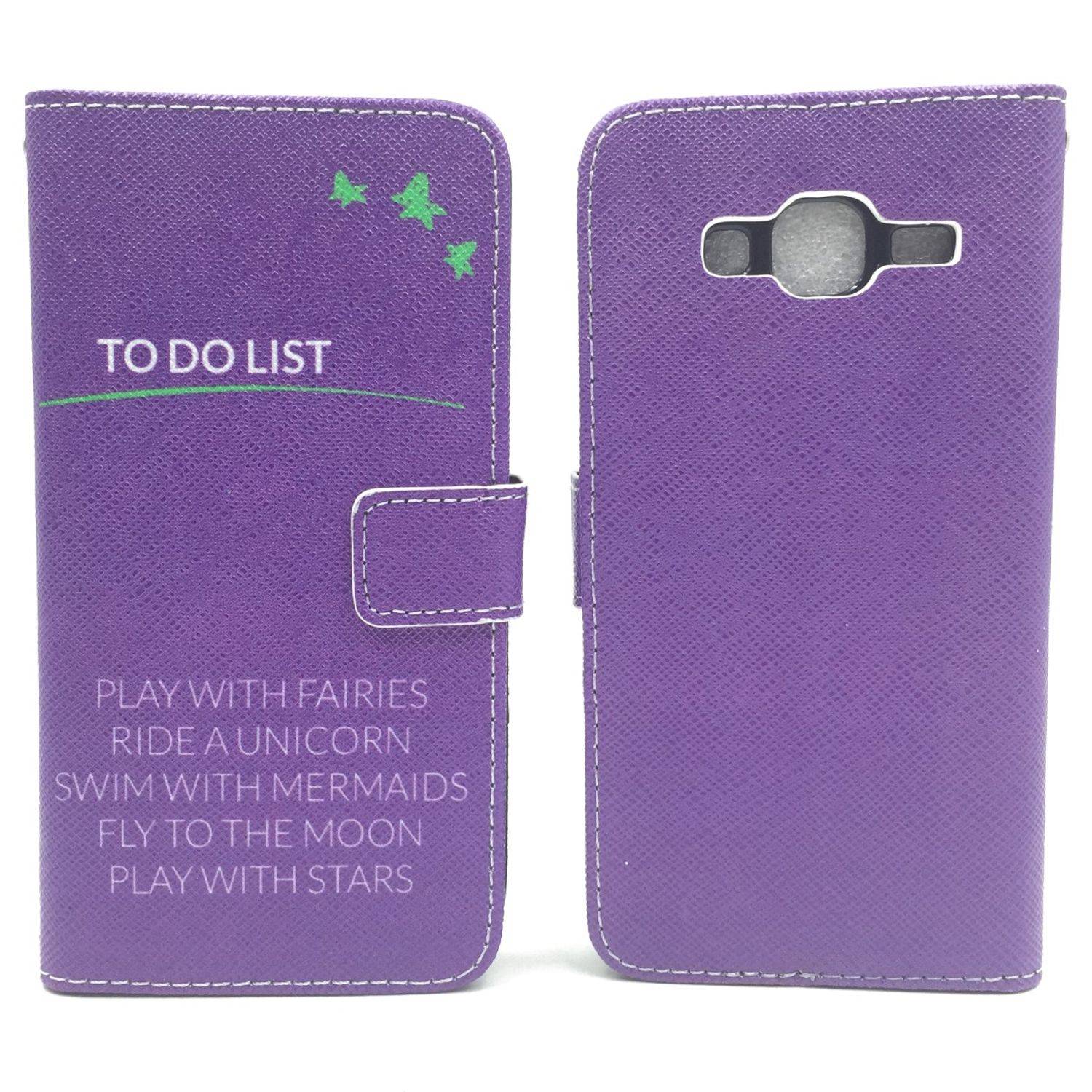 Samsung Galaxy J3 (2016) Handyhülle Bookcover Violett