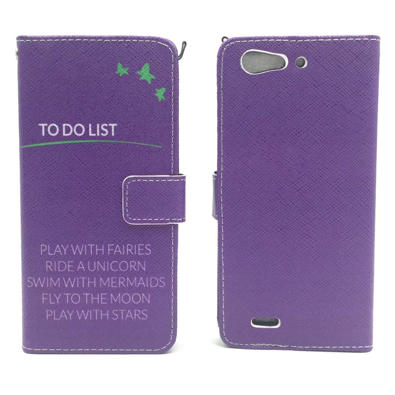 ZTE Blade V6 Handyhülle Bookcover Violett