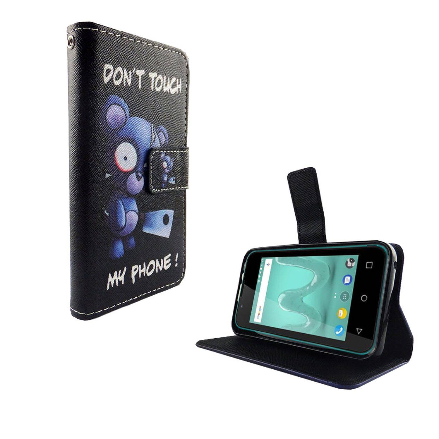 Wiko Sunny 2 Handyhülle Bookcover Schwarz