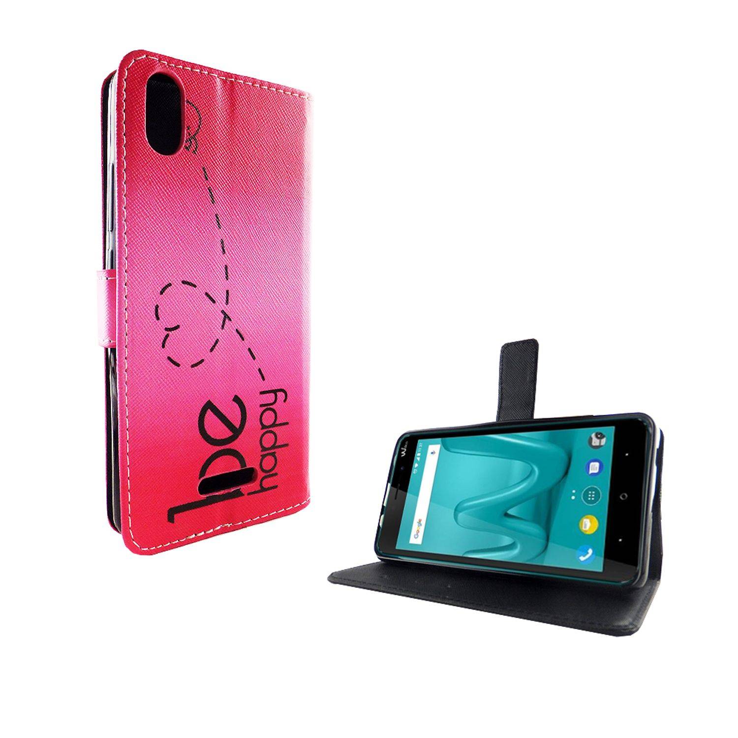 Wiko Lenny 4 Plus Handyhülle Bookcover Rosa