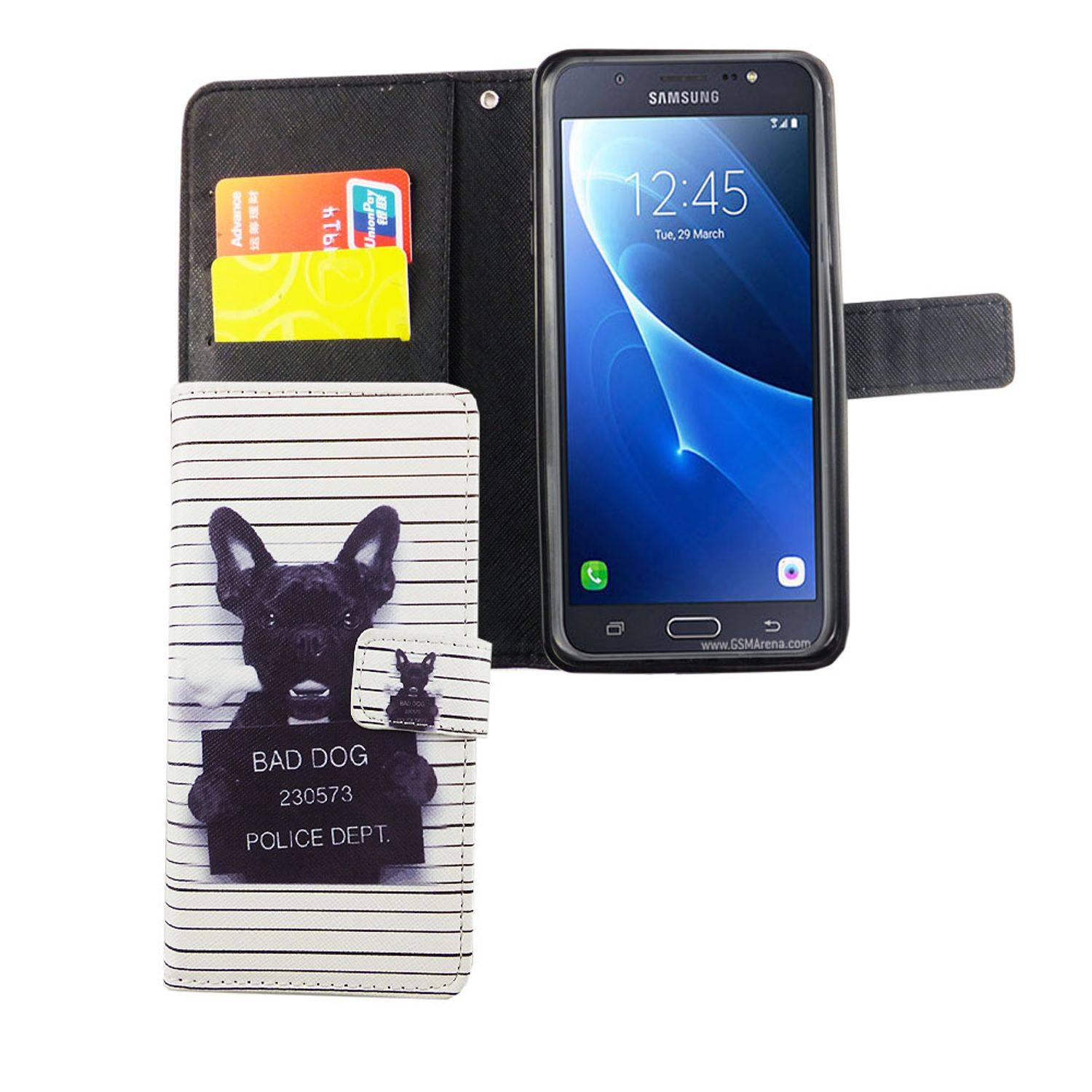 Samsung Galaxy J7 (2016) Handyhülle Bookcover Weiß