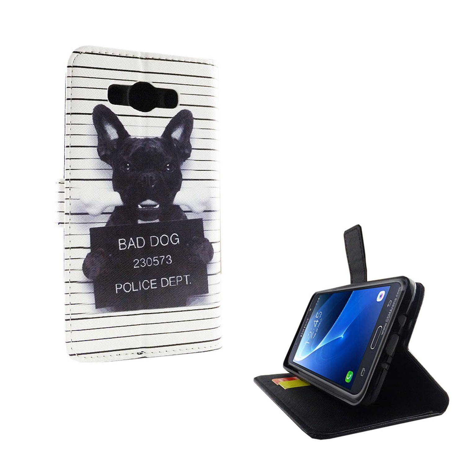 Samsung Galaxy J7 (2016) Handyhülle Bookcover Weiß