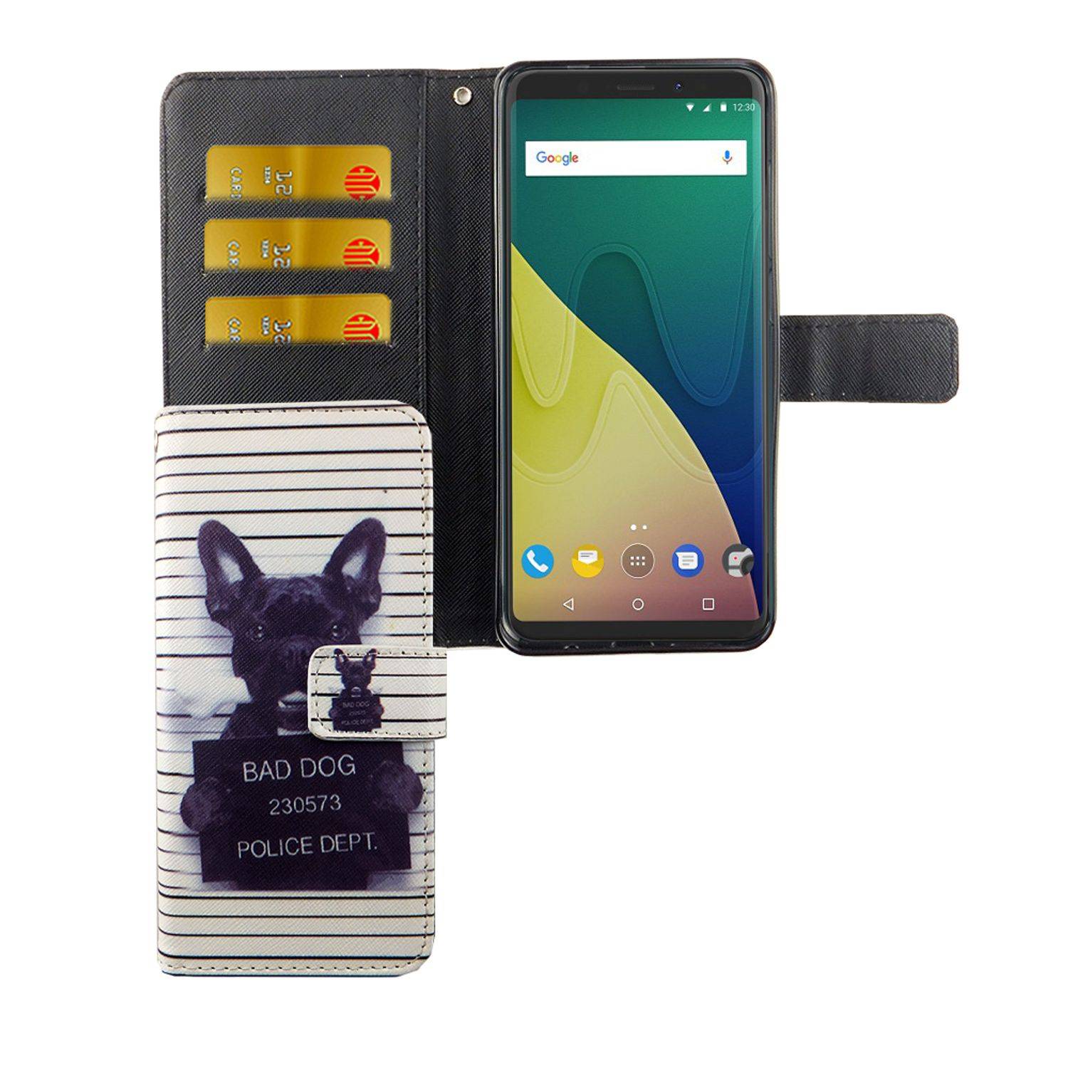 Wiko View XL Handyhülle Bookcover Weiß