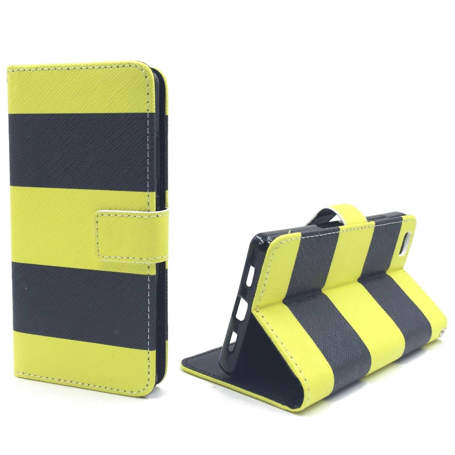 Huawei P8 Lite Handyhülle Bookcover Gelb