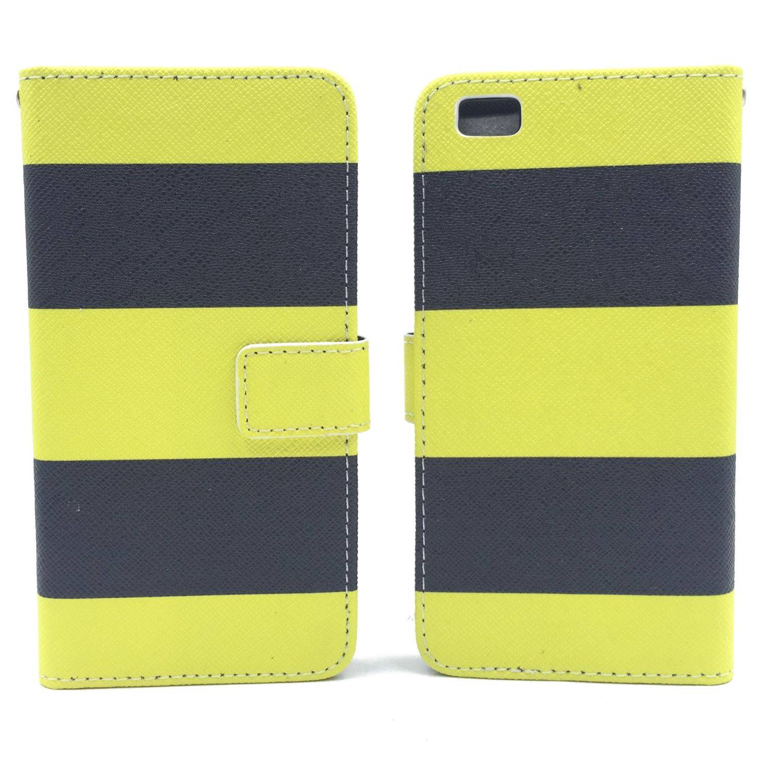 Huawei P8 Lite Handyhülle Bookcover Gelb