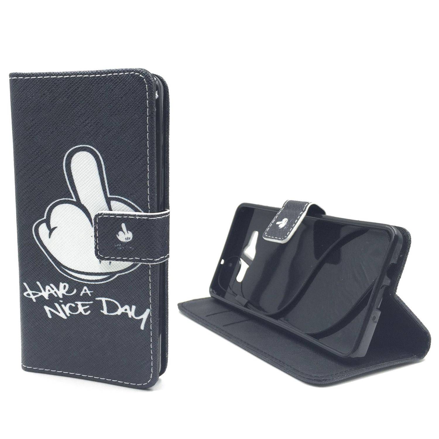 Samsung Galaxy A5 (2015) Handyhülle Bookcover Schwarz