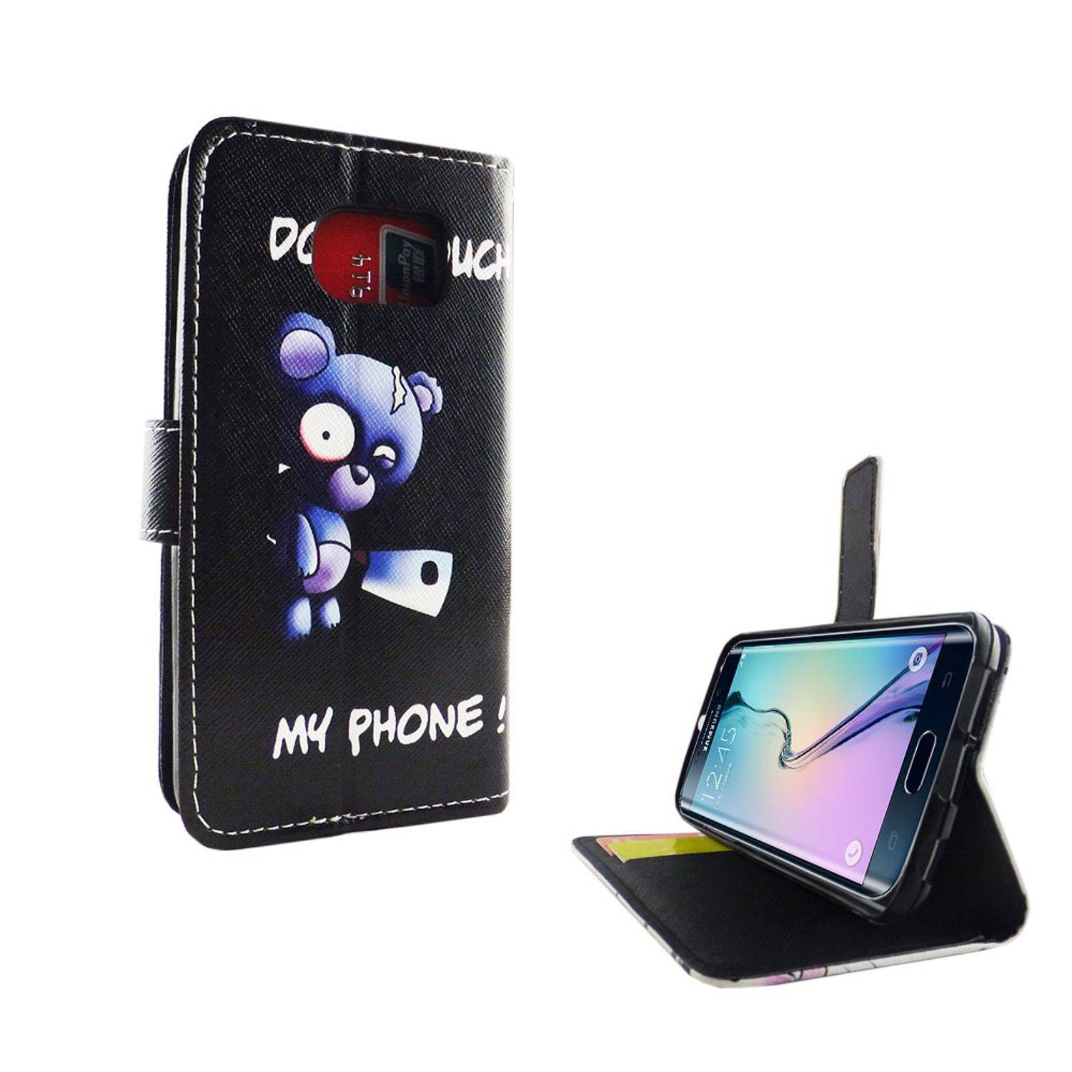 Samsung Galaxy S6 Edge Handyhülle Bookcover Schwarz