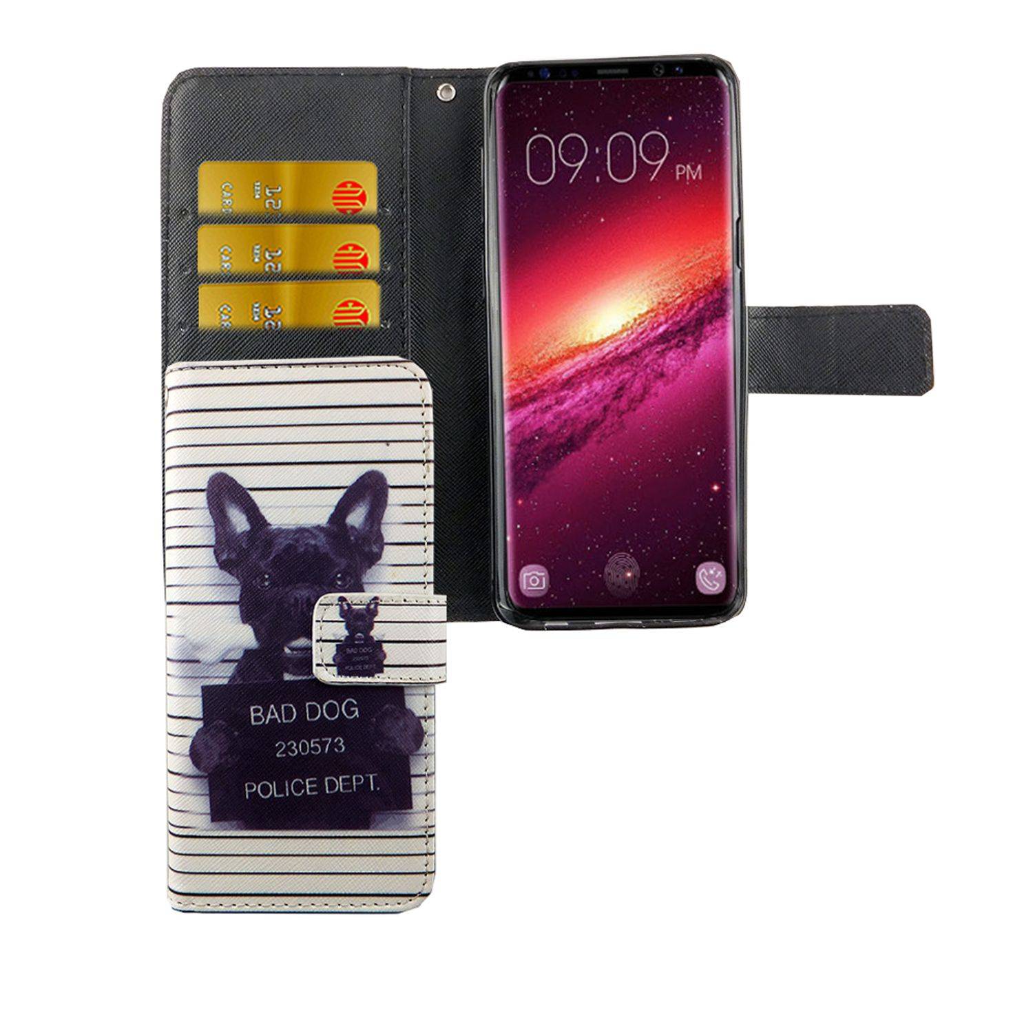 Samsung Galaxy S9 Handyhülle Bookcover Weiß
