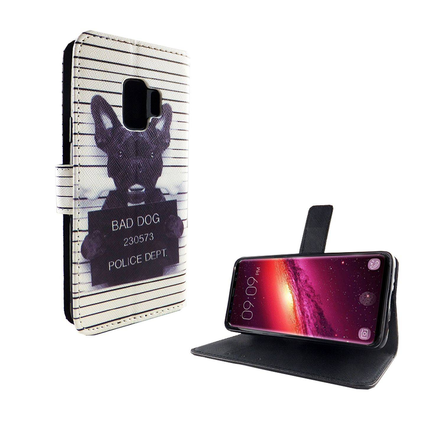 Samsung Galaxy S9 Handyhülle Bookcover Weiß