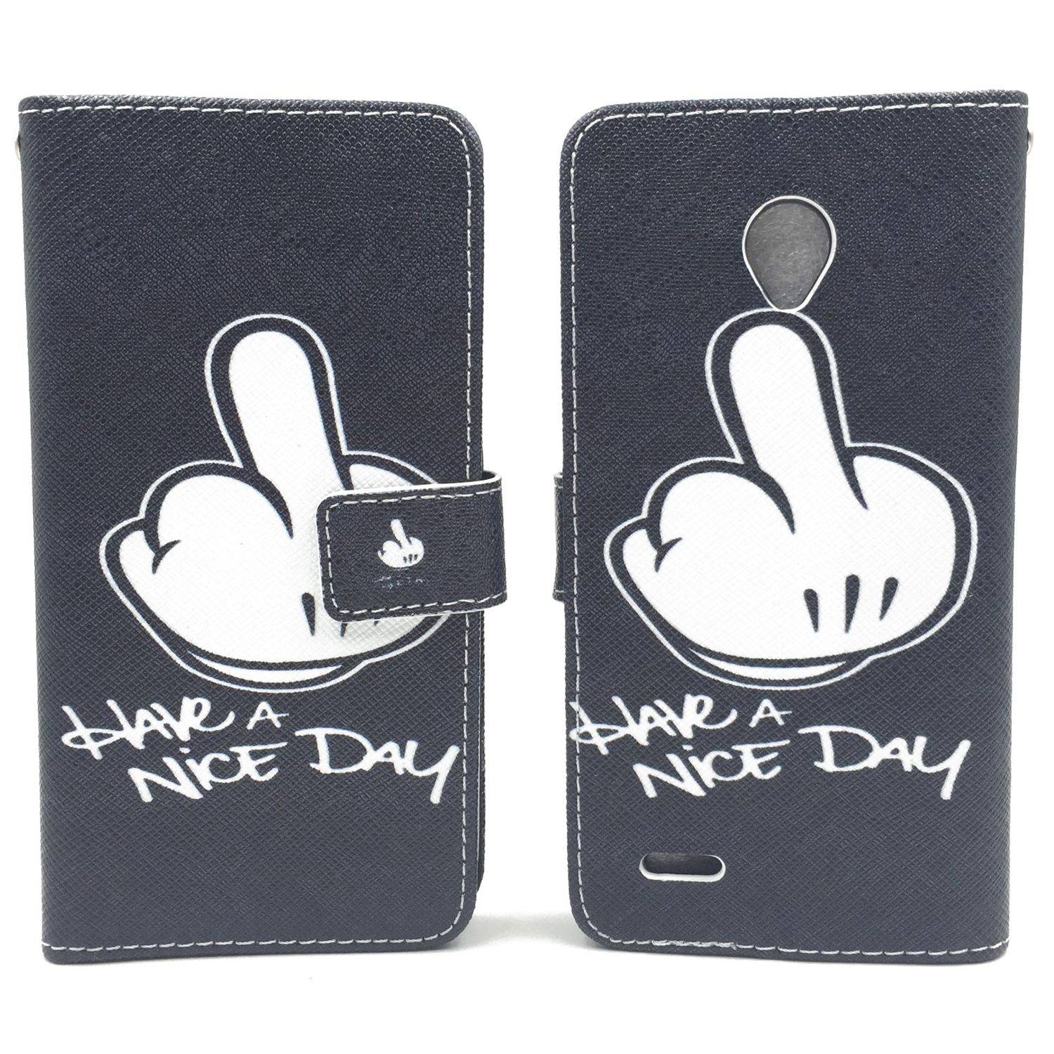 Vodafone Smart Prime 6 Handyhülle Bookcover Schwarz