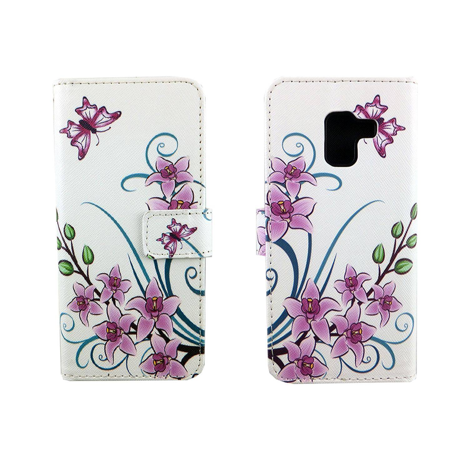 Samsung Galaxy A8 (2018) Handyhülle Bookcover Weiß