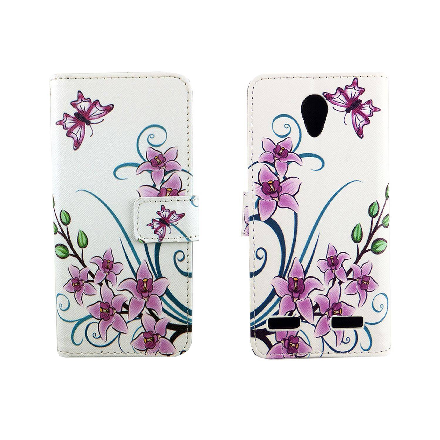 ZTE Blade L7 Handyhülle Bookcover Weiß
