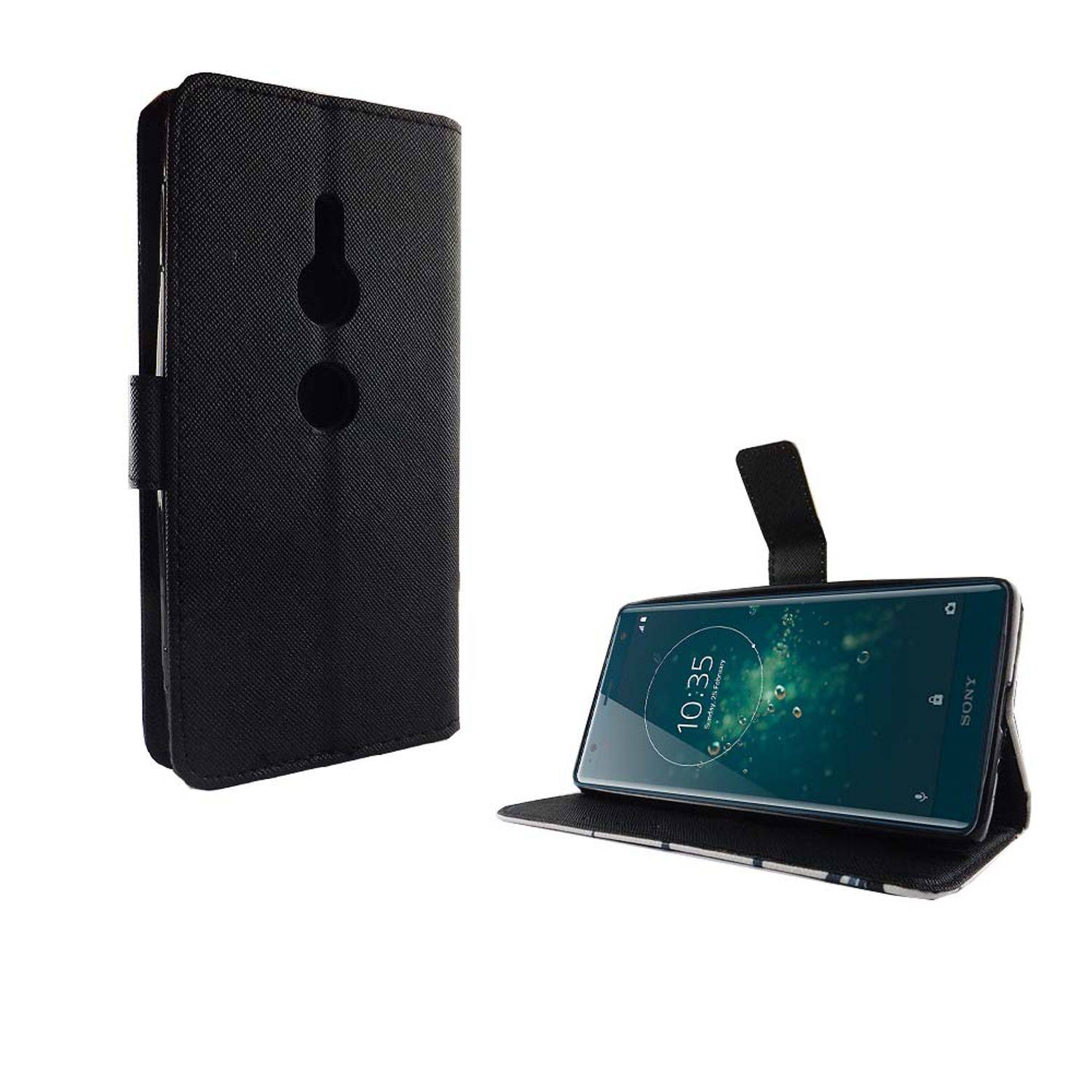 Sony Xperia XZ2 Handyhülle Bookcover Schwarz