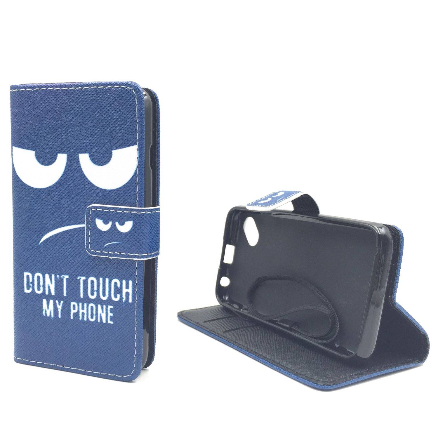 Wiko Sunny Handyhülle Bookcover Blau