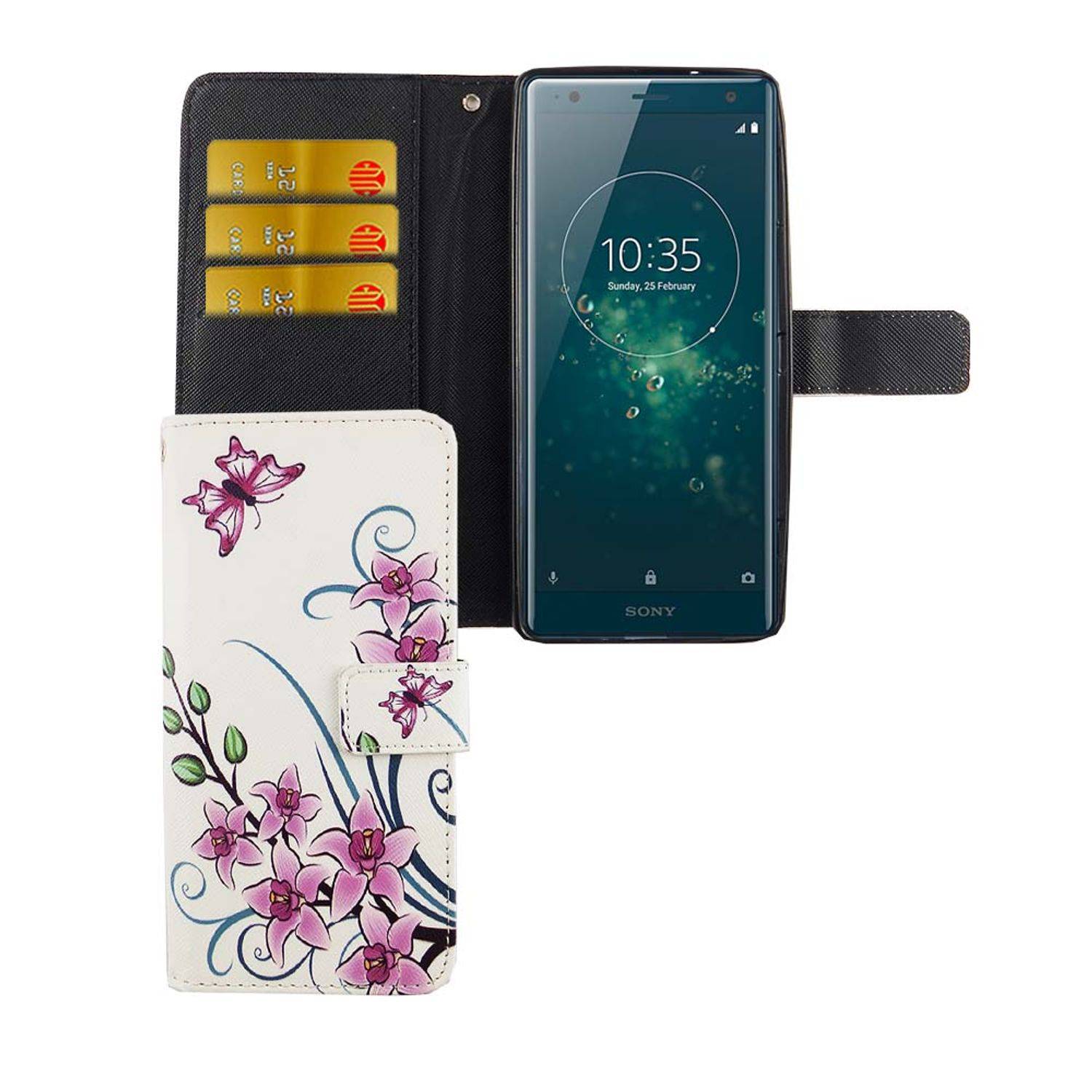 Sony Xperia XZ2 Handyhülle Bookcover Weiß