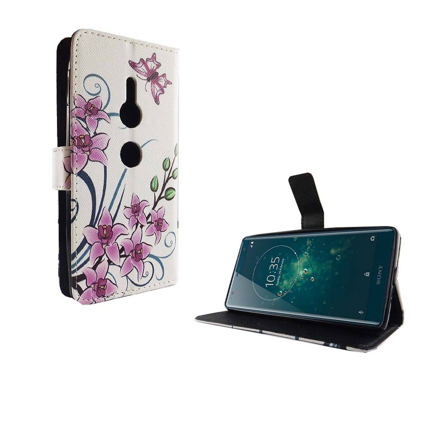 Sony Xperia XZ2 Handyhülle Bookcover Weiß
