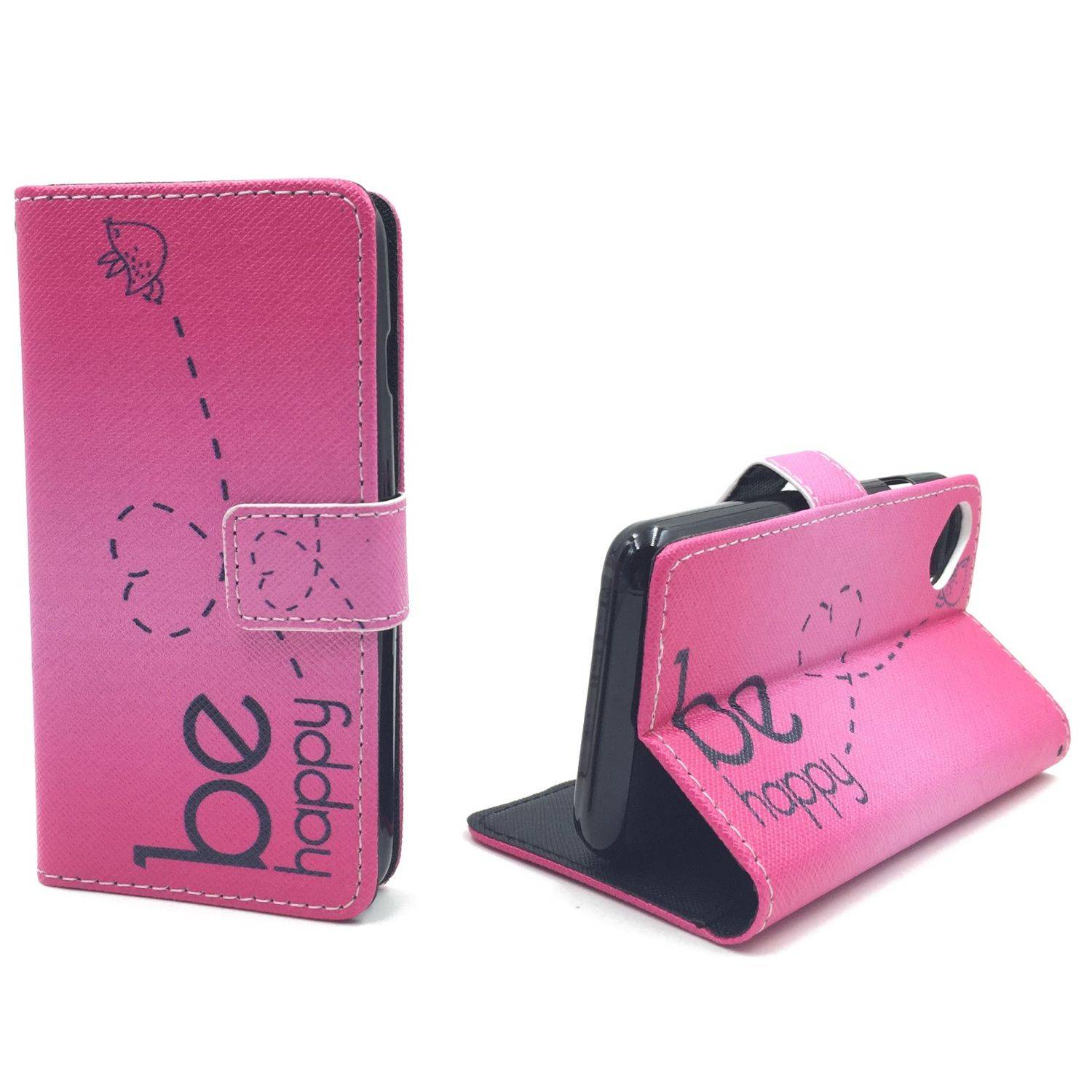 Wiko Sunny Handyhülle Bookcover Rosa