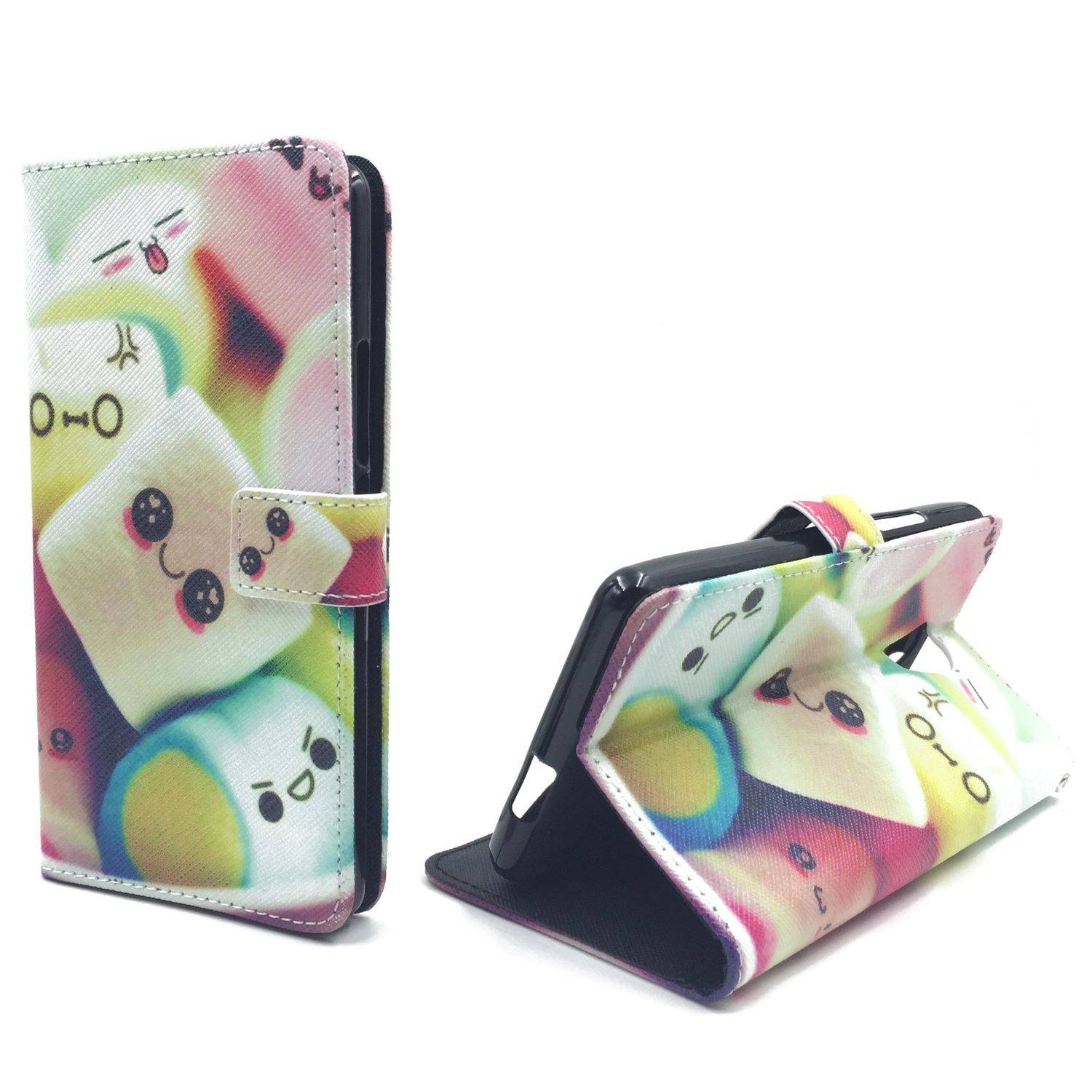 Wiko Robby Handyhülle Bookcover Mehrfarbig