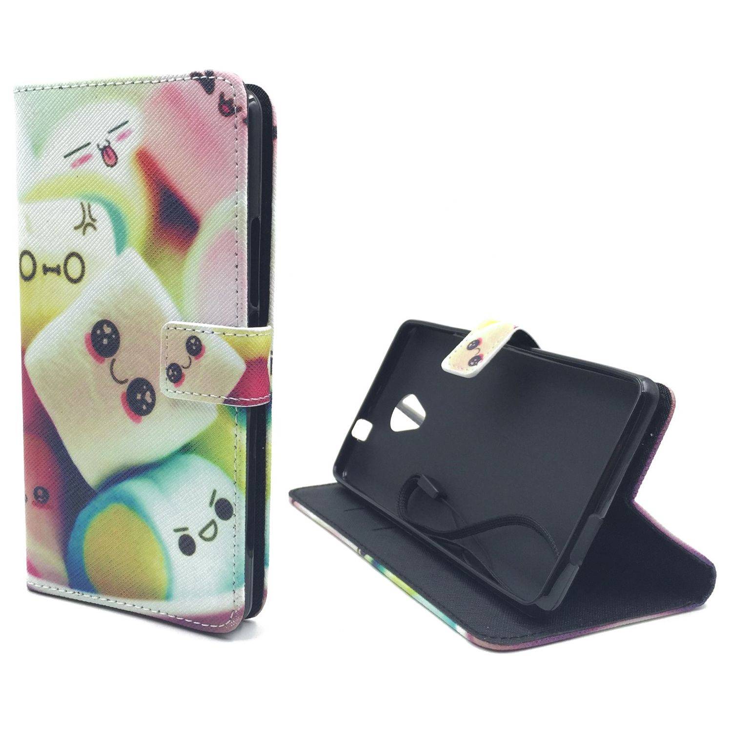 Wiko Robby Handyhülle Bookcover Mehrfarbig