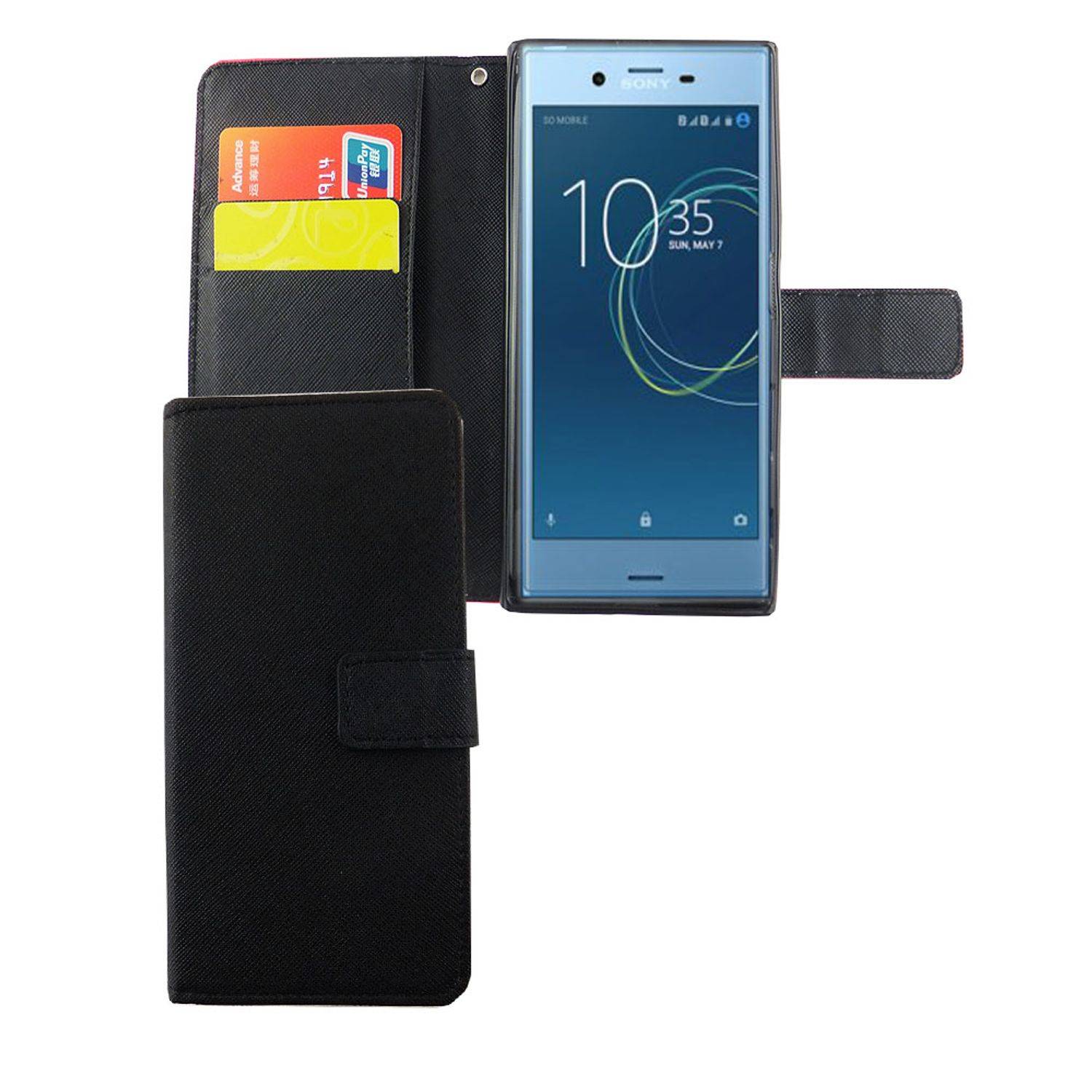 Sony Xperia XZs Handyhülle Bookcover Schwarz