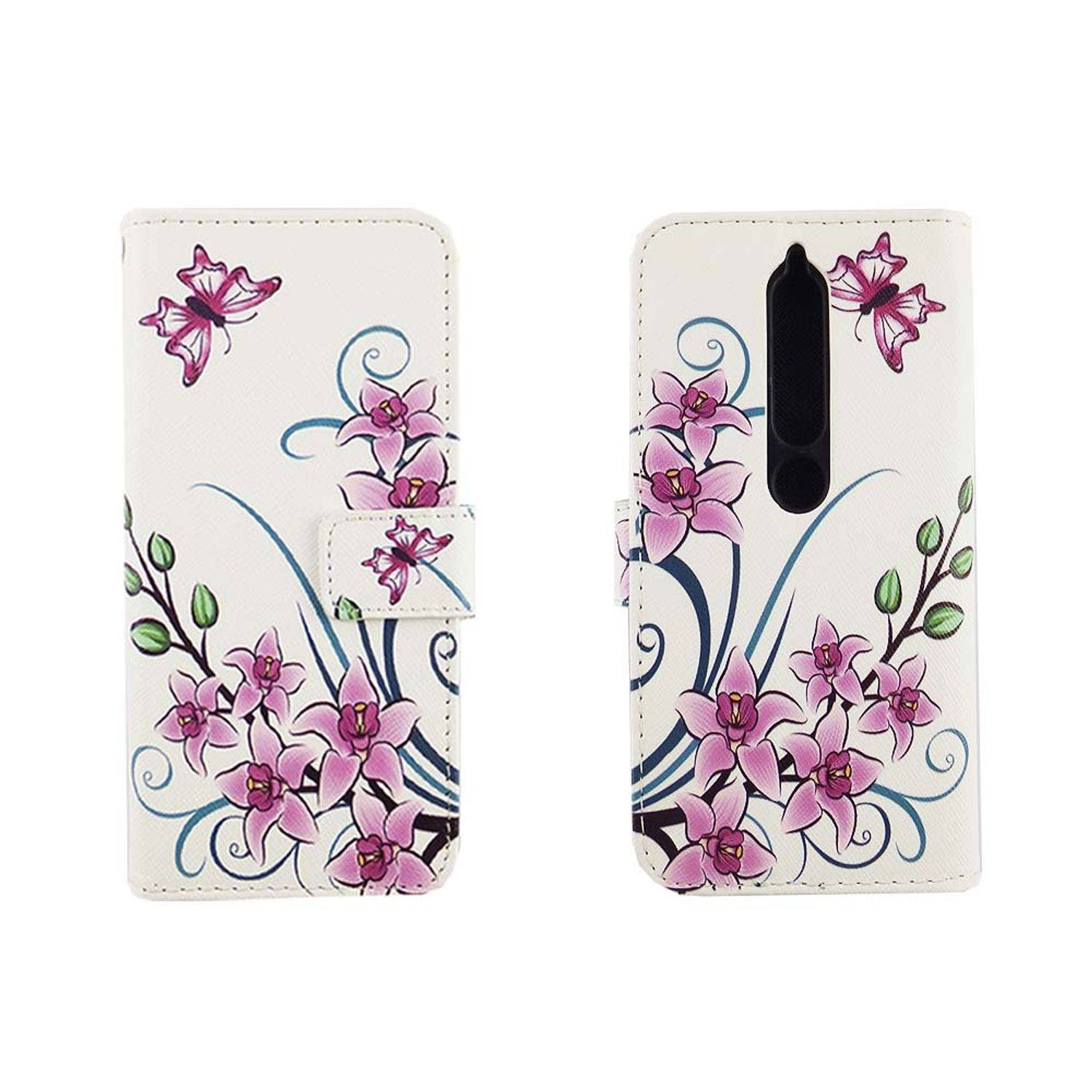 Nokia 6 (2018) Handyhülle Bookcover Weiß