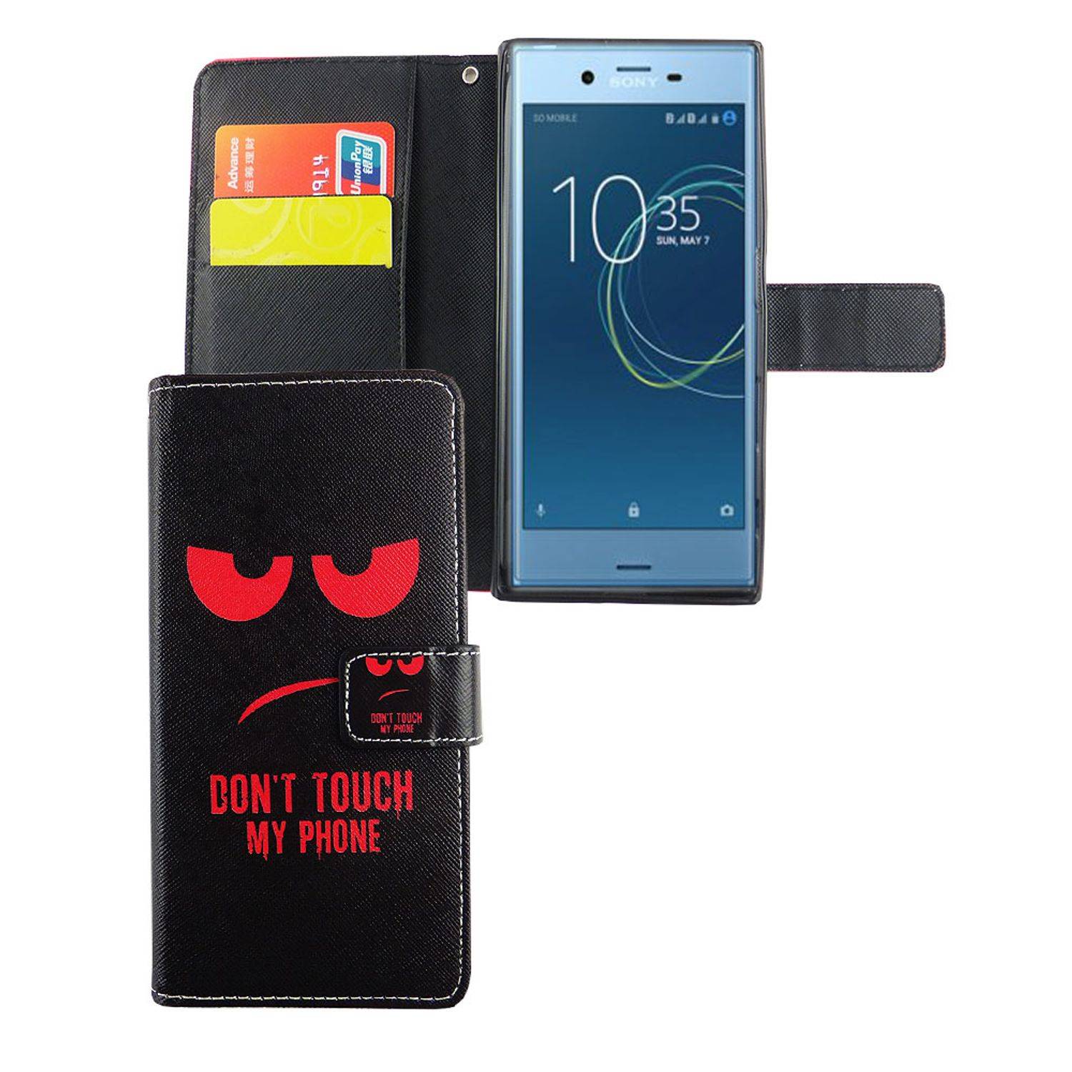 Sony Xperia XZs Handyhülle Bookcover Schwarz