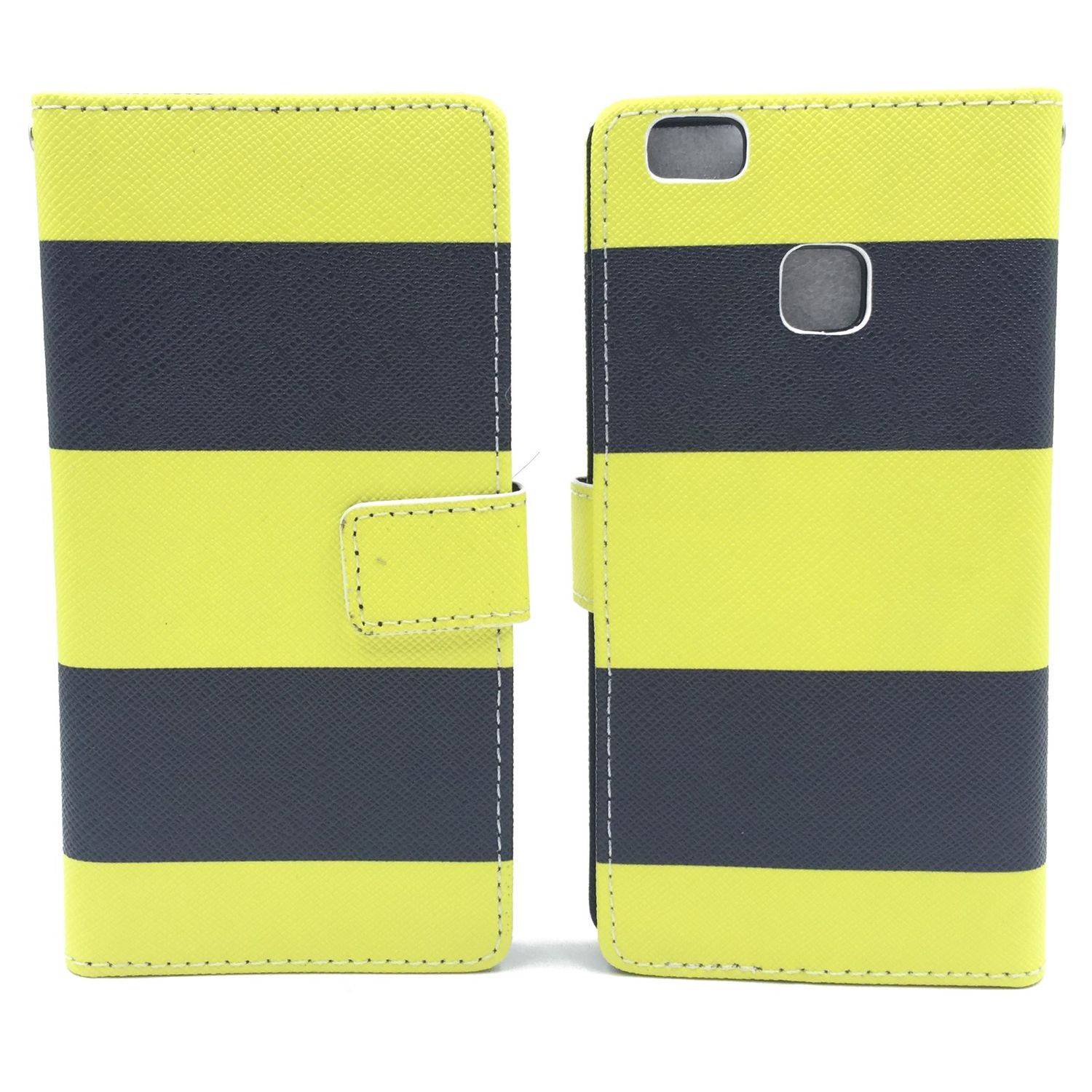 Huawei P9 Lite Handyhülle Bookcover Gelb