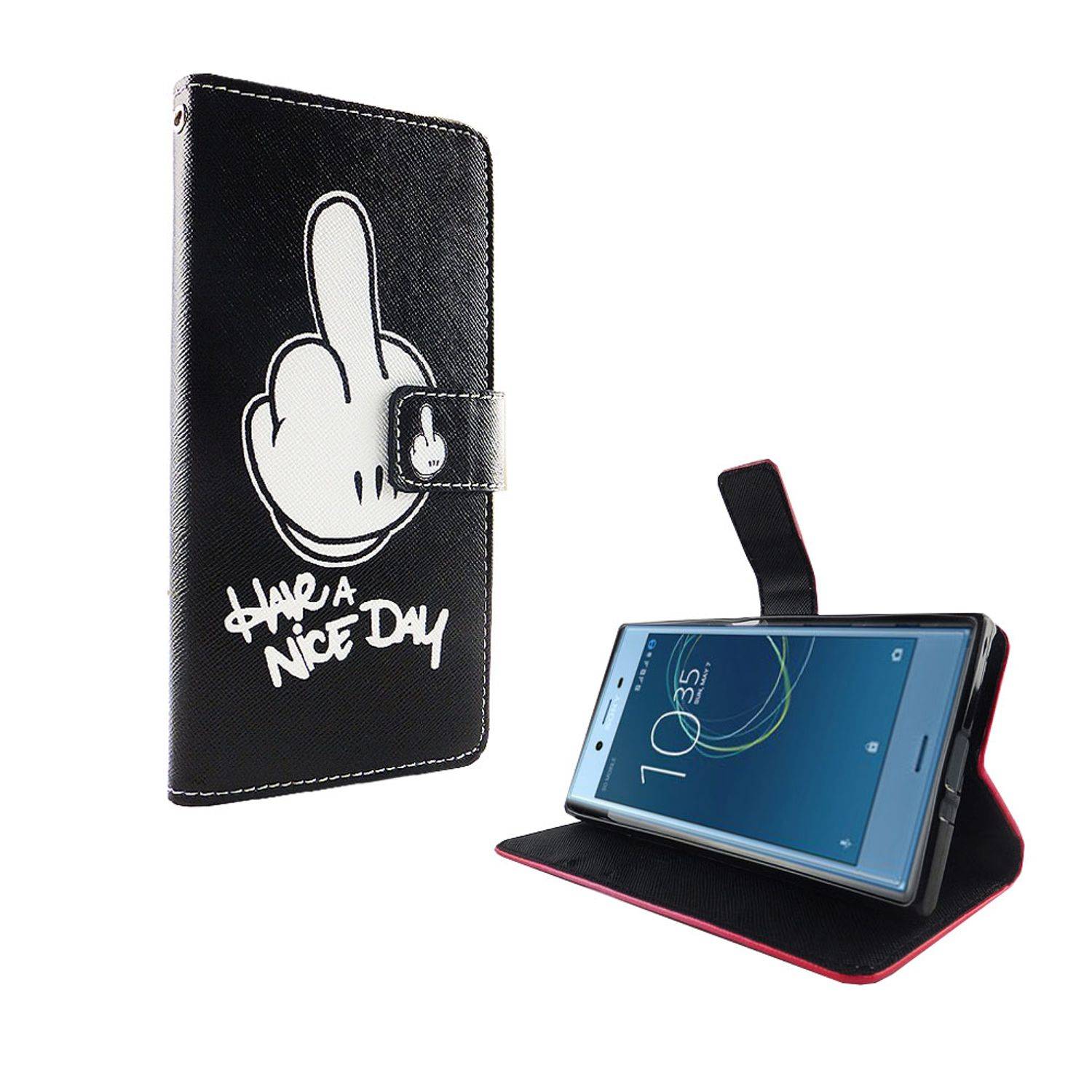 Sony Xperia XZs Handyhülle Bookcover Schwarz