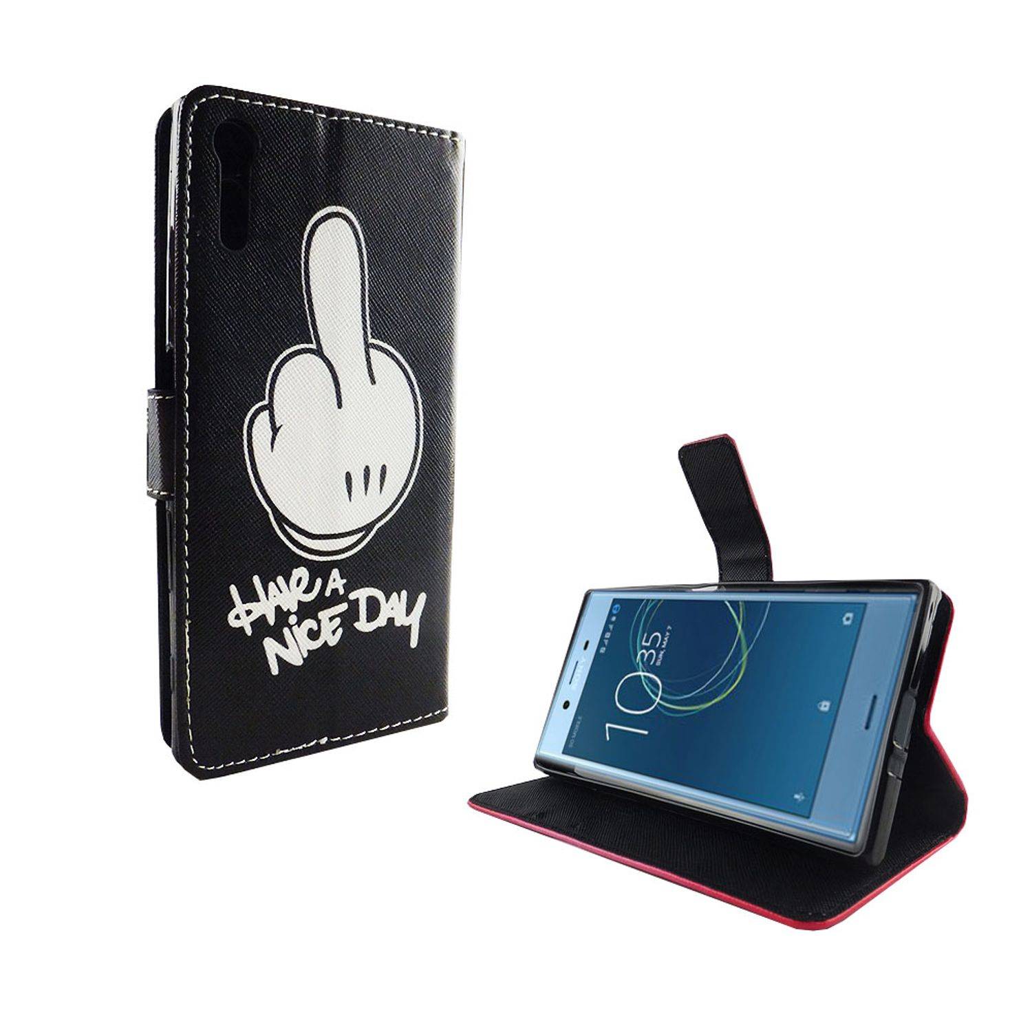 Sony Xperia XZs Handyhülle Bookcover Schwarz