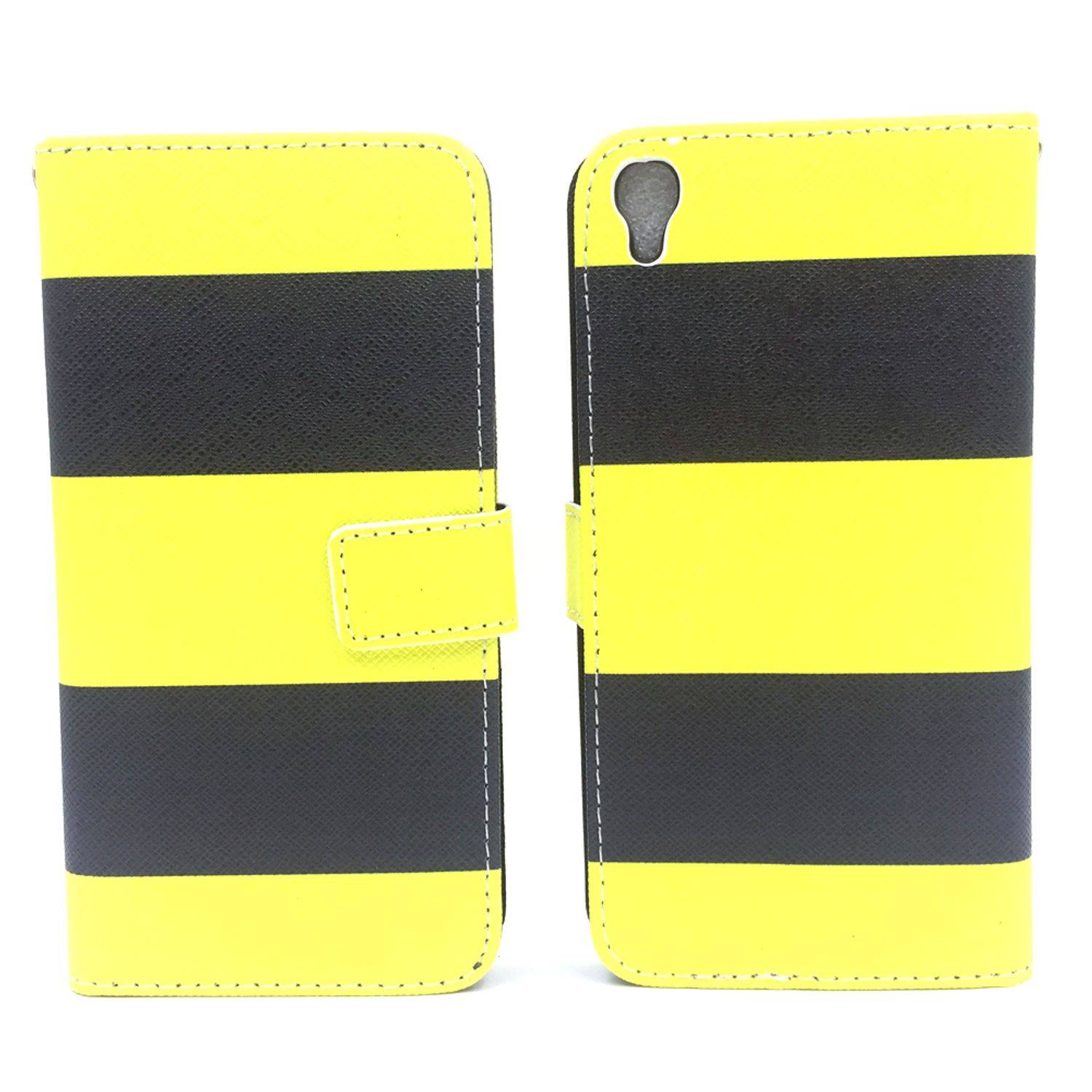 Alcatel Idol 3 5,5 Zoll Handyhülle Bookcover Gelb