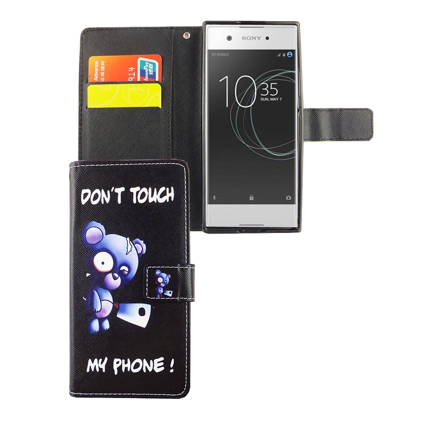 Sony Xperia XA1 Handyhülle Bookcover Schwarz