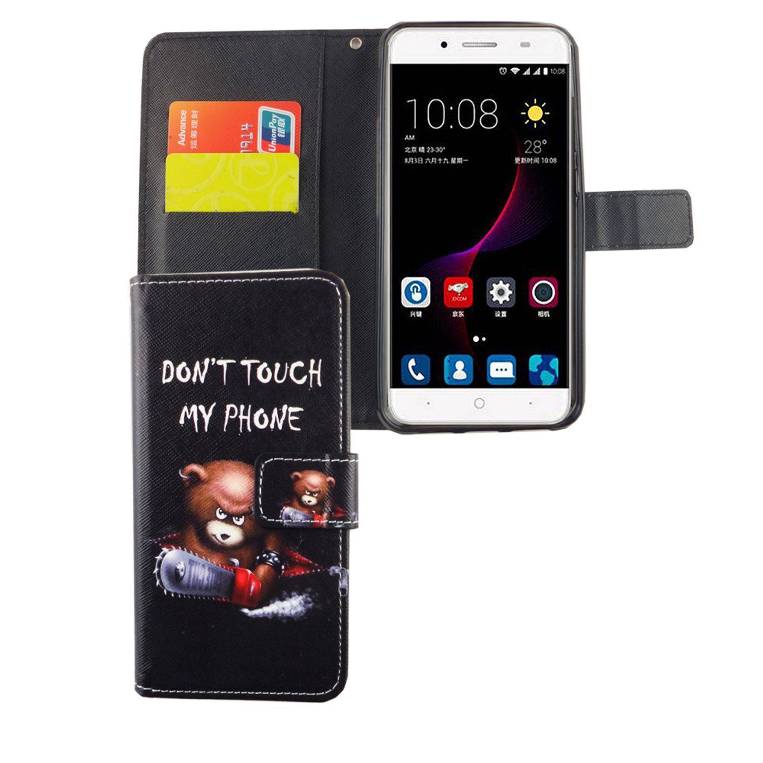 ZTE Blade A2 Plus Handyhülle Bookcover Schwarz