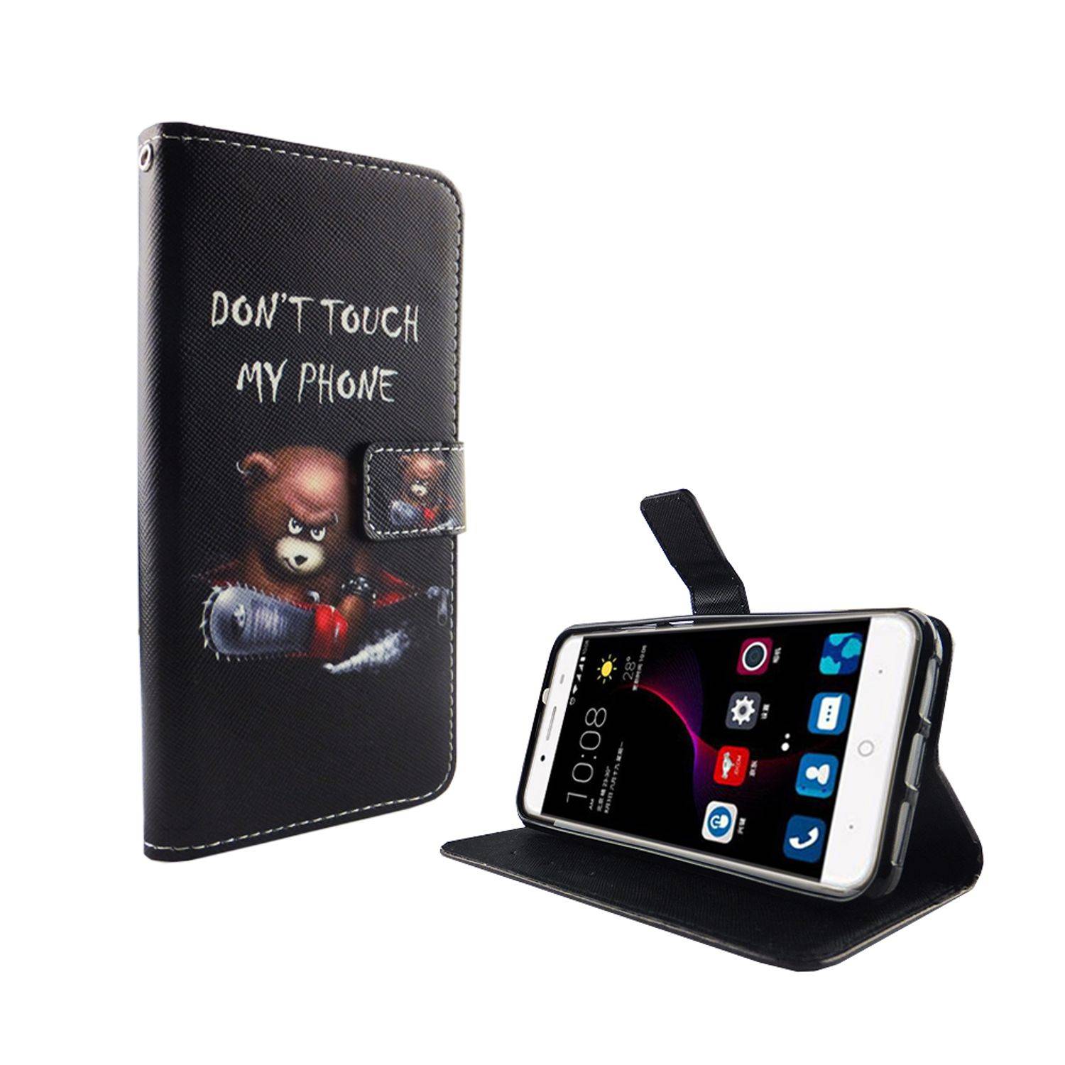 ZTE Blade A2 Plus Handyhülle Bookcover Schwarz