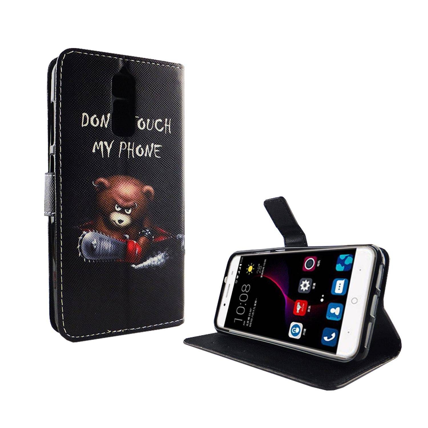 ZTE Blade A2 Plus Handyhülle Bookcover Schwarz
