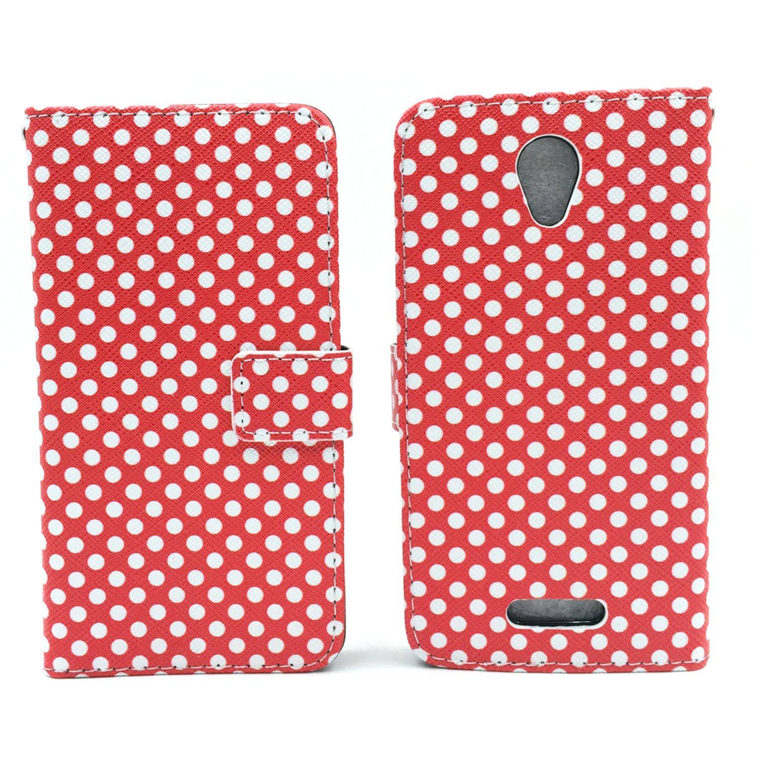 Alcatel Pop 4 Handyhülle Bookcover Rot